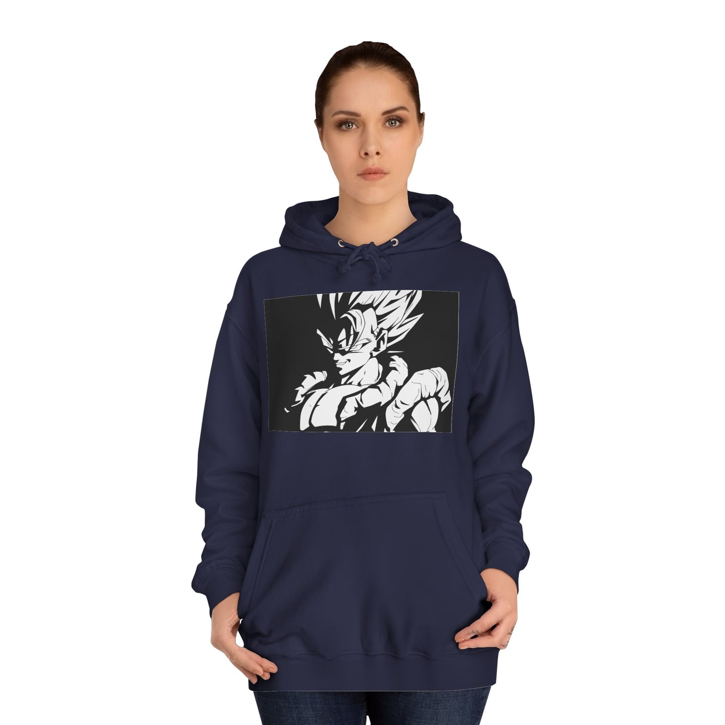 Get Yours Now -- Japanese Superhero anime in black and white (Hoodie - Cozy and Durable)