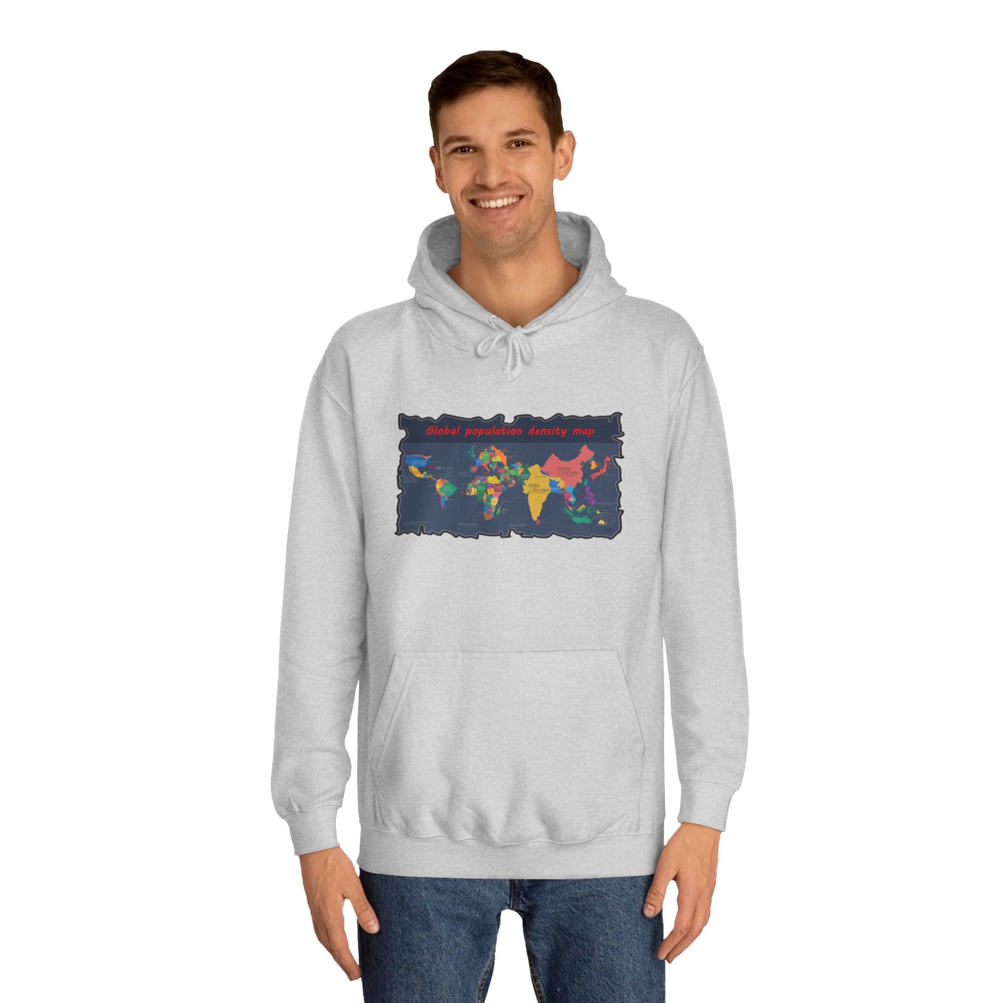 Get Yours Now -- Global density world population (Hoodie - Cozy and Durable)