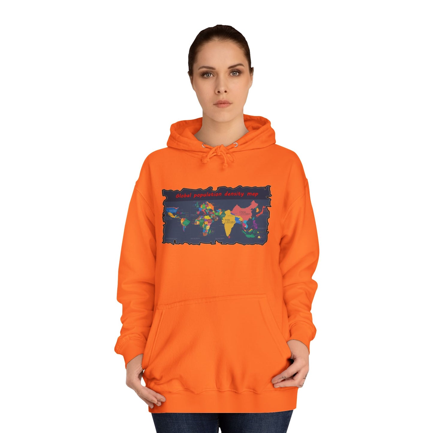 Get Yours Now -- Global density world population (Hoodie - Cozy and Durable)