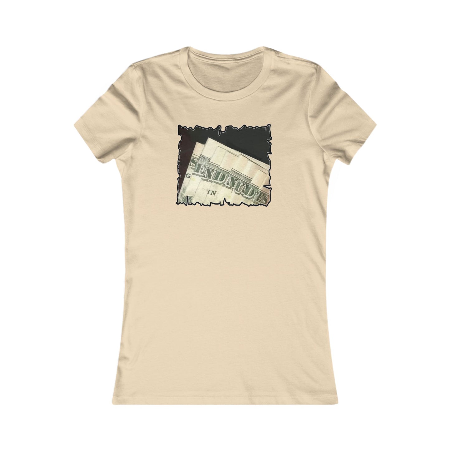 Dollars Speak Louder with Bold Humor requesting The Playful 'Send Nude$$' (Women - Premium Cotton Tee)