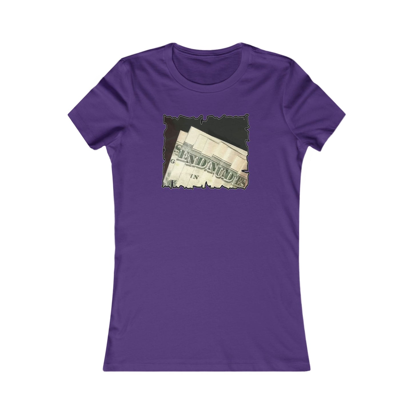 Dollars Speak Louder with Bold Humor requesting The Playful 'Send Nude$$' (Women - Premium Cotton Tee)