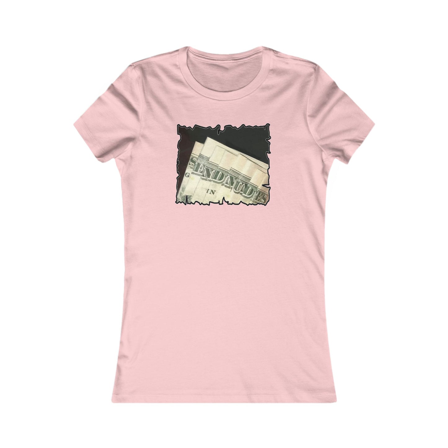 Dollars Speak Louder with Bold Humor requesting The Playful 'Send Nude$$' (Women - Premium Cotton Tee)