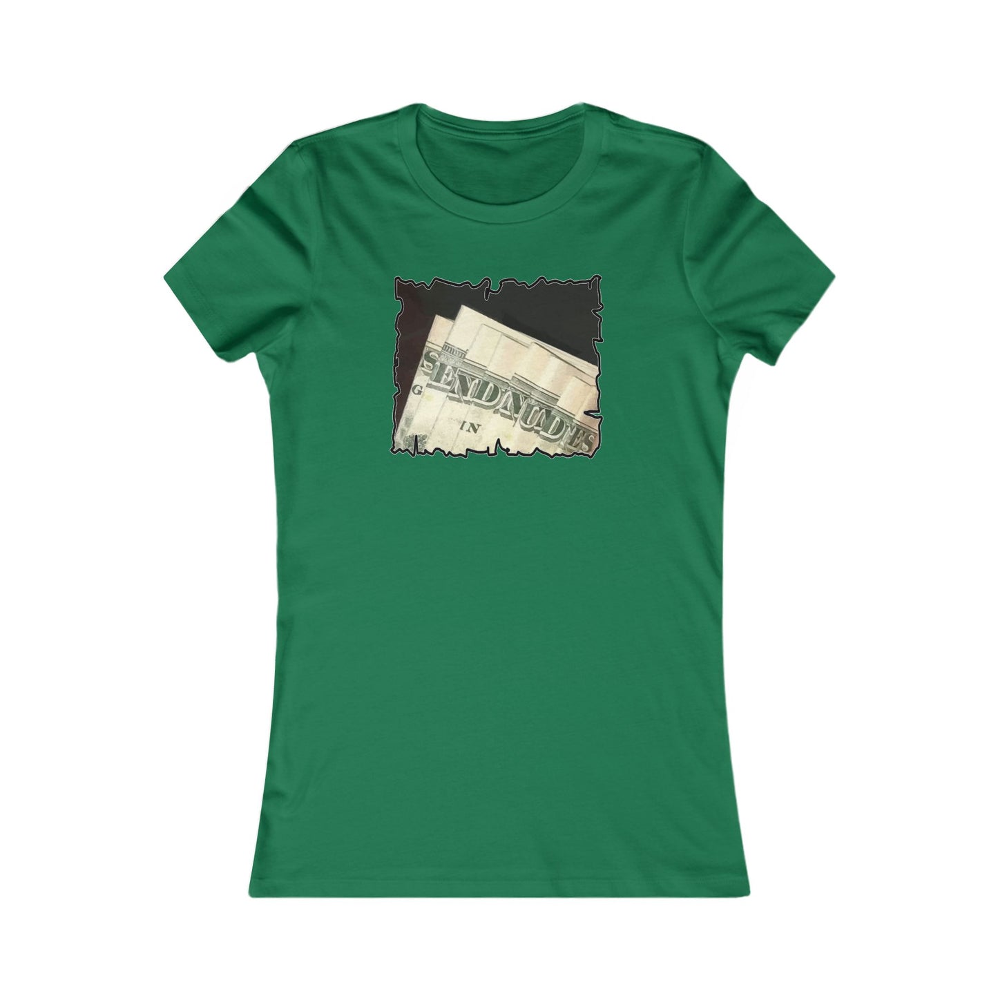 Dollars Speak Louder with Bold Humor requesting The Playful 'Send Nude$$' (Women - Premium Cotton Tee)