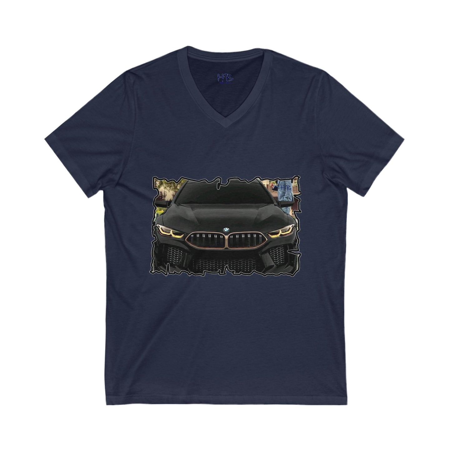 Exquisite BMW M8 Gran Coupe (Unisex Jersey Short Sleeve V-neck - Comfortable Everyday Wear)