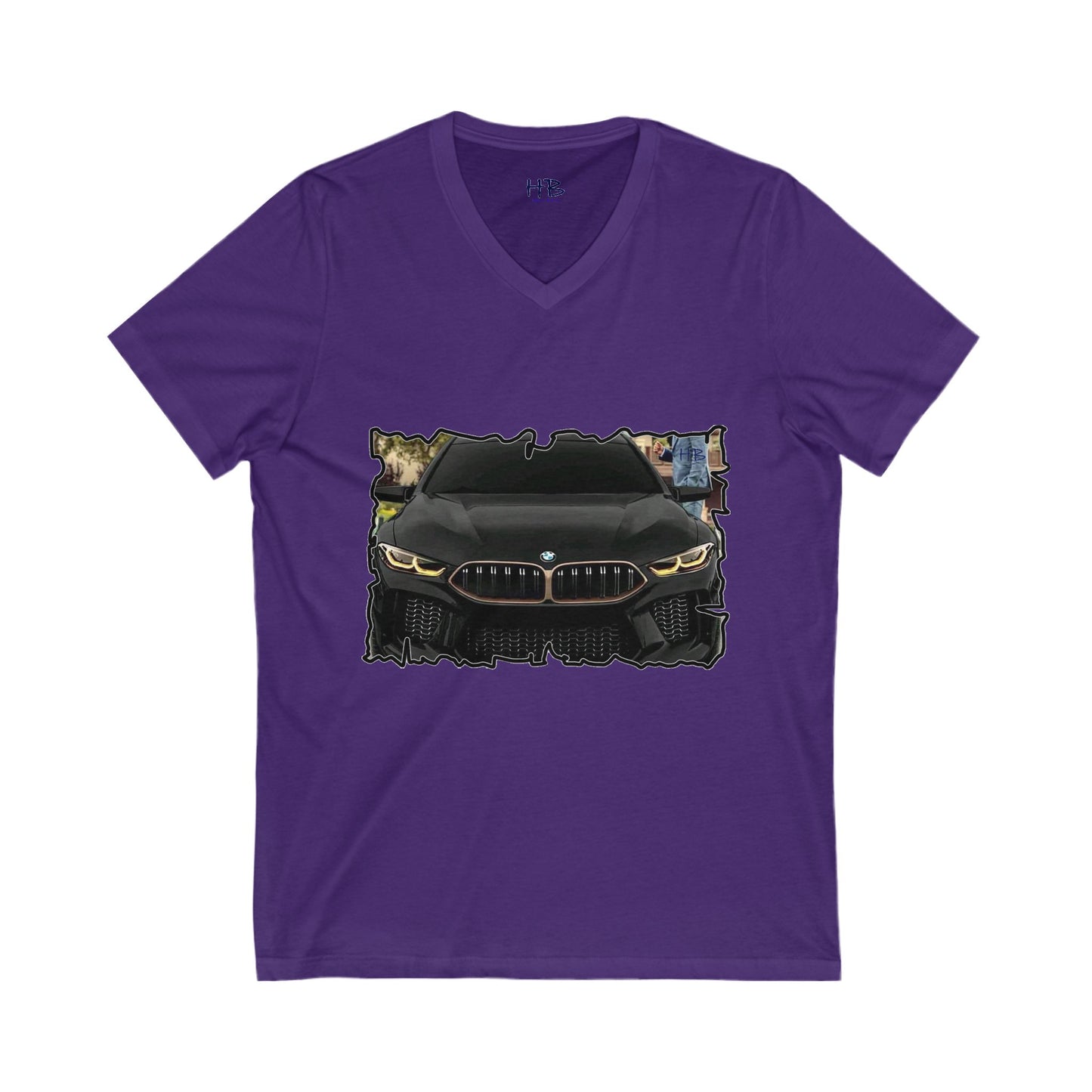 Exquisite BMW M8 Gran Coupe (Unisex Jersey Short Sleeve V-neck - Comfortable Everyday Wear)