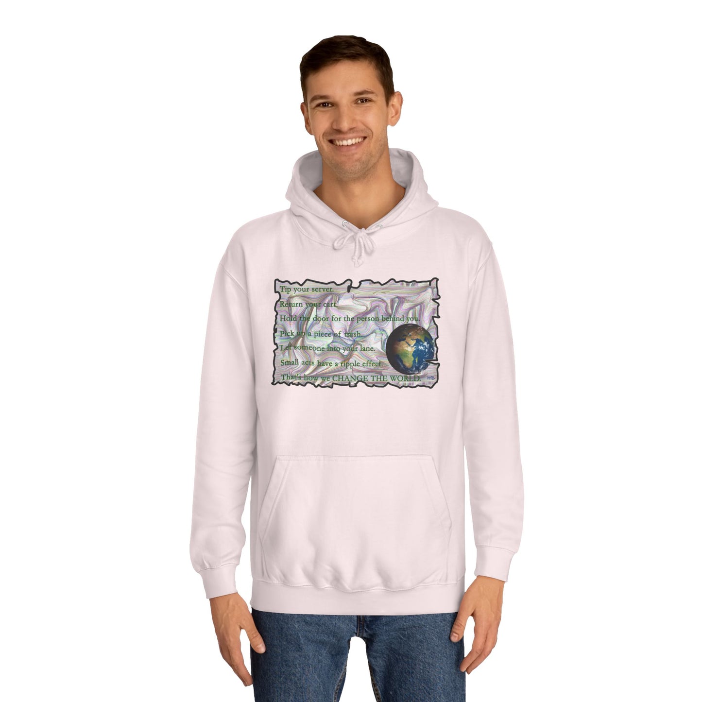 Take Action to Change the World Ripple Effect (Hoodie - Cozy and Durable)