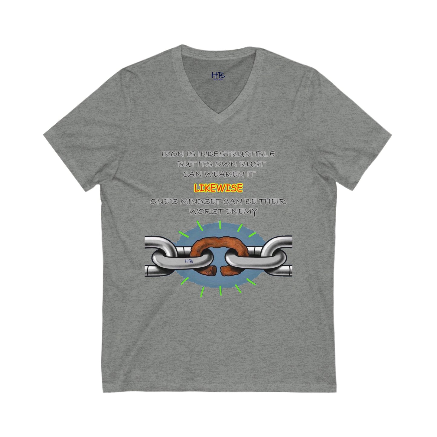 Empowering Mental Resilience Mindset (Unisex Jersey Short Sleeve V-neck - Comfortable Everyday Wear)