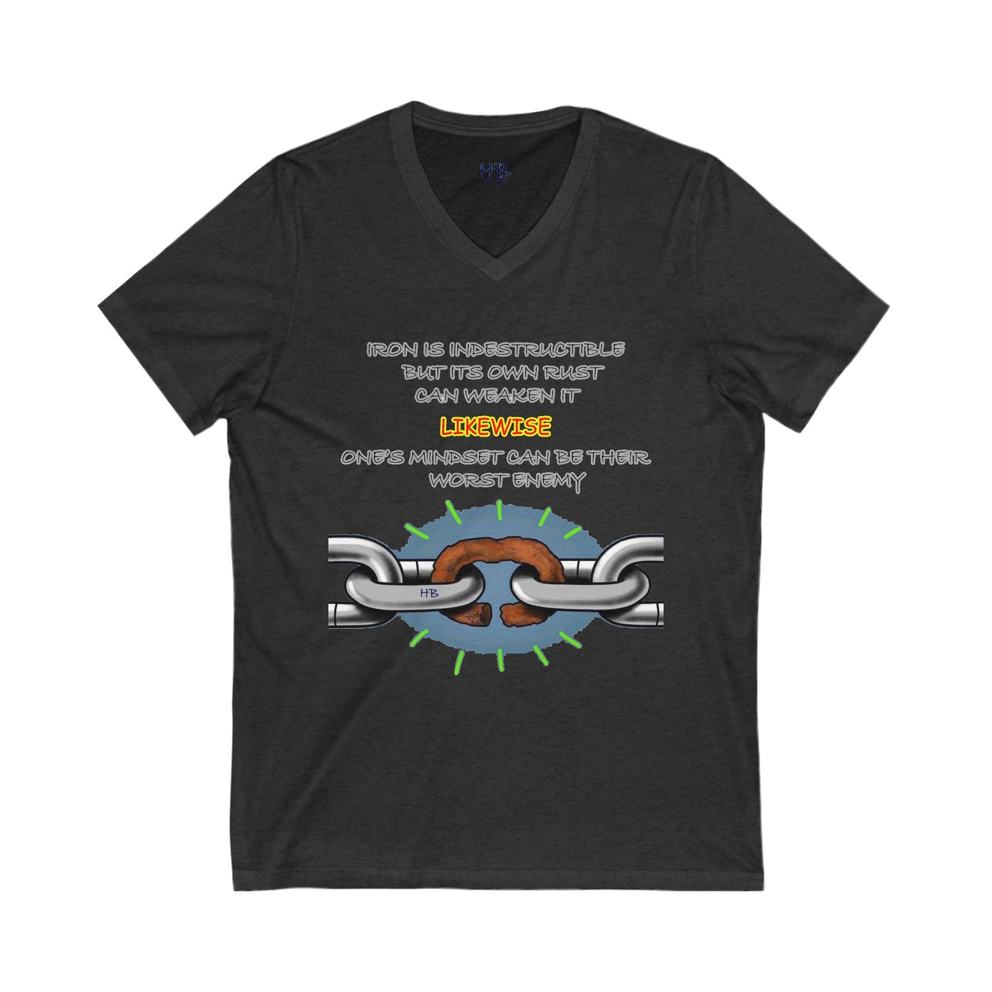 Empowering Mental Resilience Mindset (Unisex Jersey Short Sleeve V-neck - Comfortable Everyday Wear)