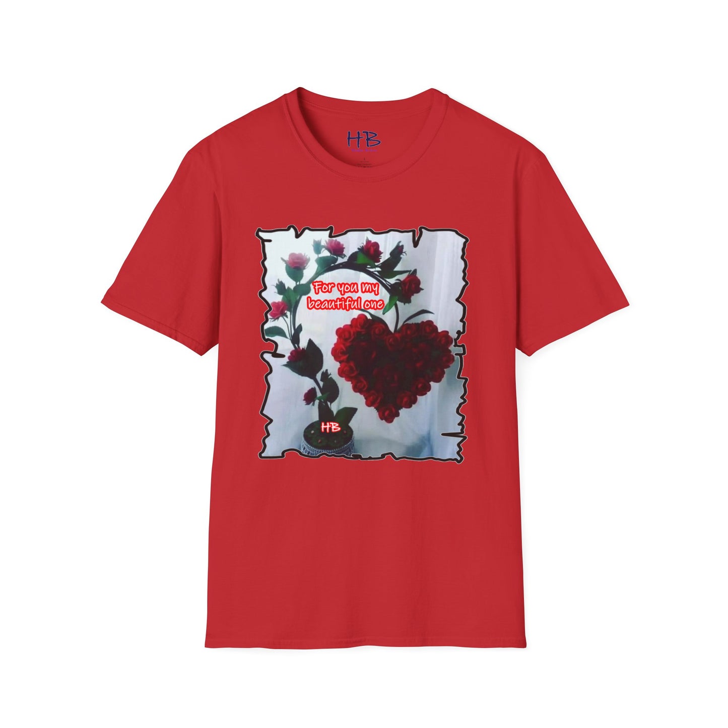 A Botanical Elegance Wearable Ode to Love; A Red Heart Rhapsody Floral Symphony Romantic Reverie