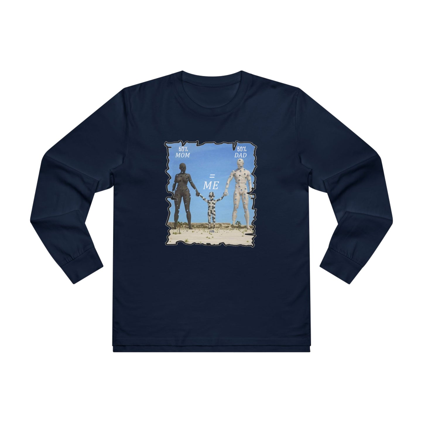 Get Yours Now -- Genetic Family Equation Parental Puzzle (Men's Base Longsleeve Tee - All-Season Wear)