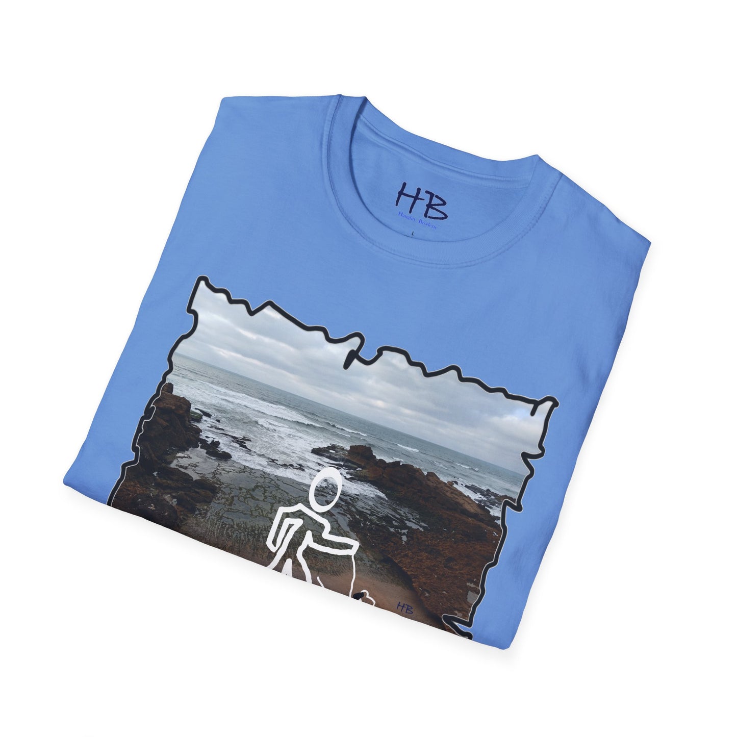 Rocky Shoreline Peaceful Oceanic; Harmony with Nature Garb Furry Friend Companion