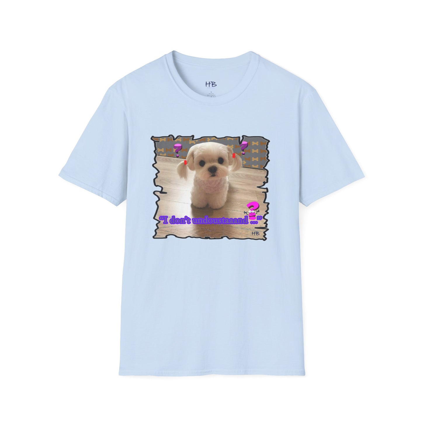 Baby Bichon Maltese with cluelessness innocent look "I don't undoustaaaand"