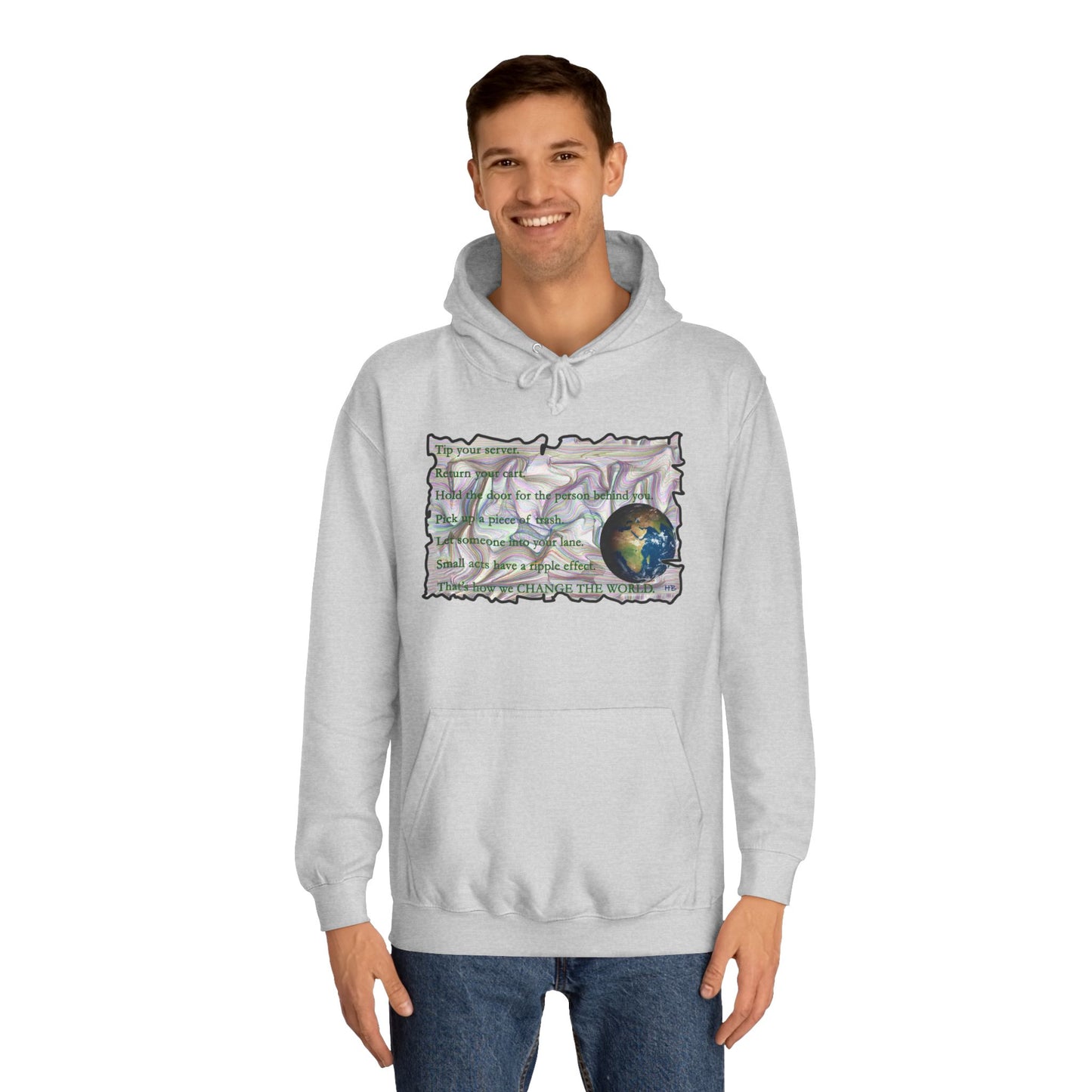 Take Action to Change the World Ripple Effect (Hoodie - Cozy and Durable)