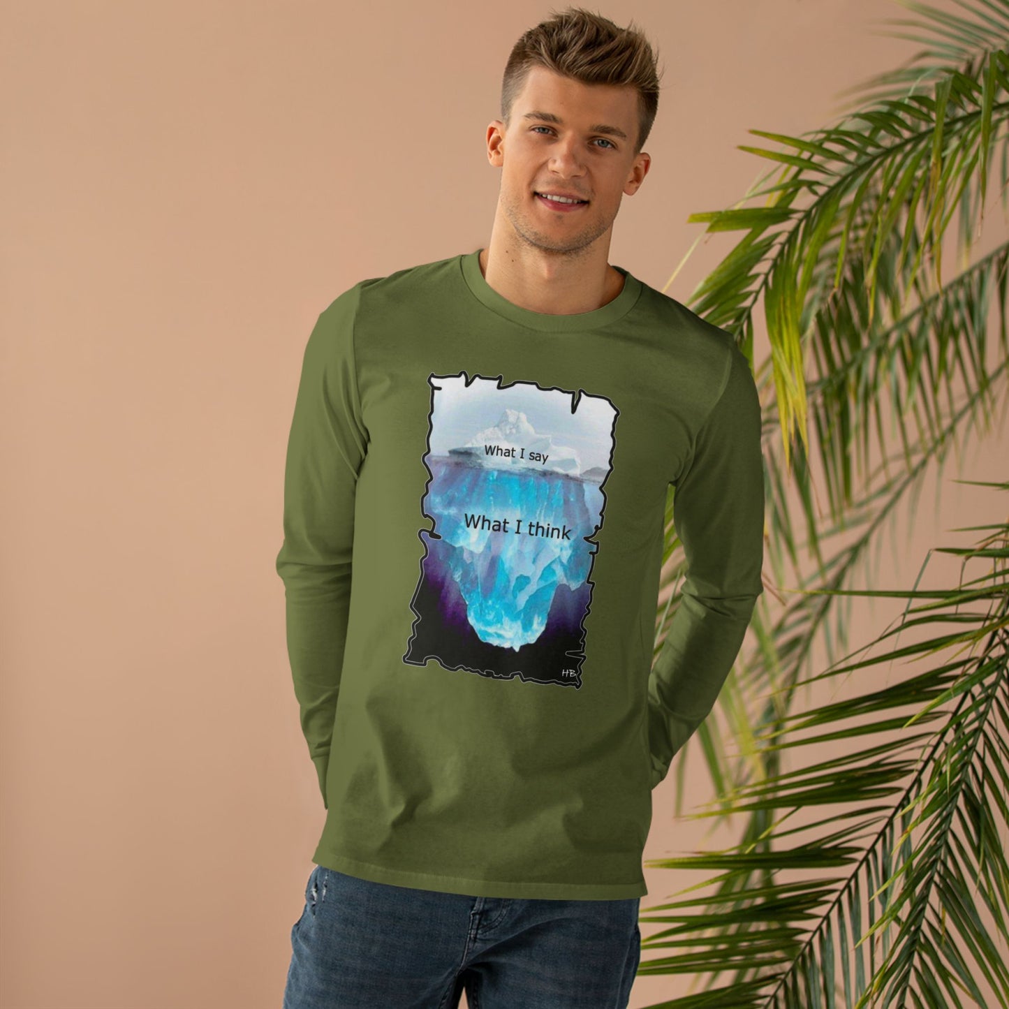 Below the Surface Veiled Verbalization (Men's Base Longsleeve Tee - All-Season Wear)