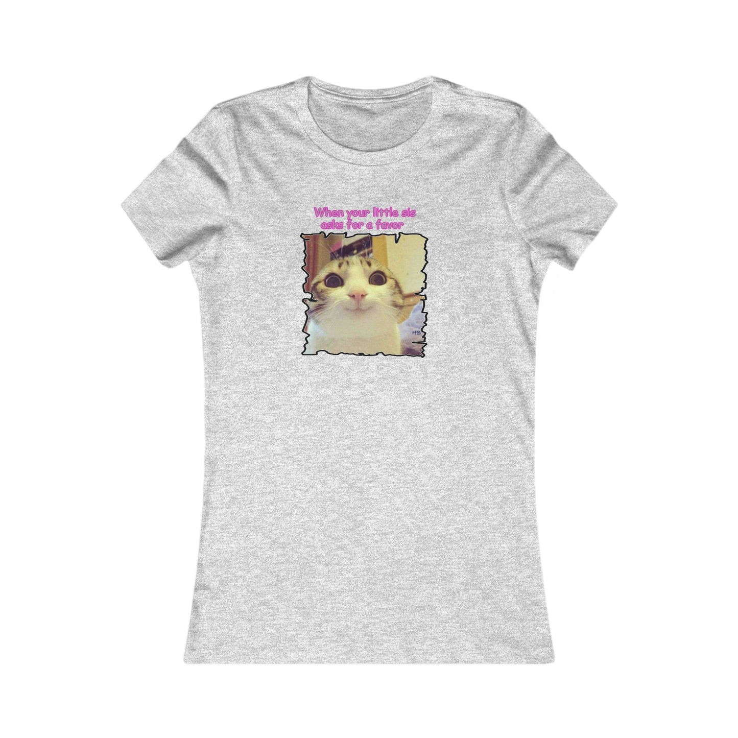 Adorable cat soft eyes like little sister asking for a favor (Women - Premium Cotton Tee)