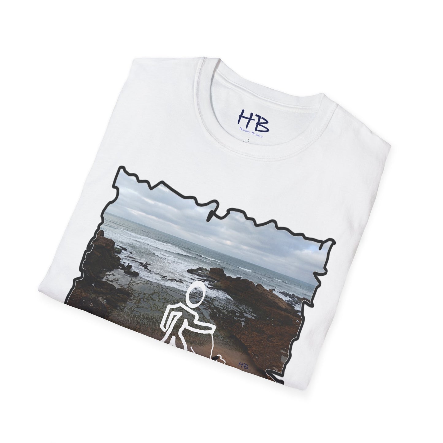 Rocky Shoreline Peaceful Oceanic; Harmony with Nature Garb Furry Friend Companion