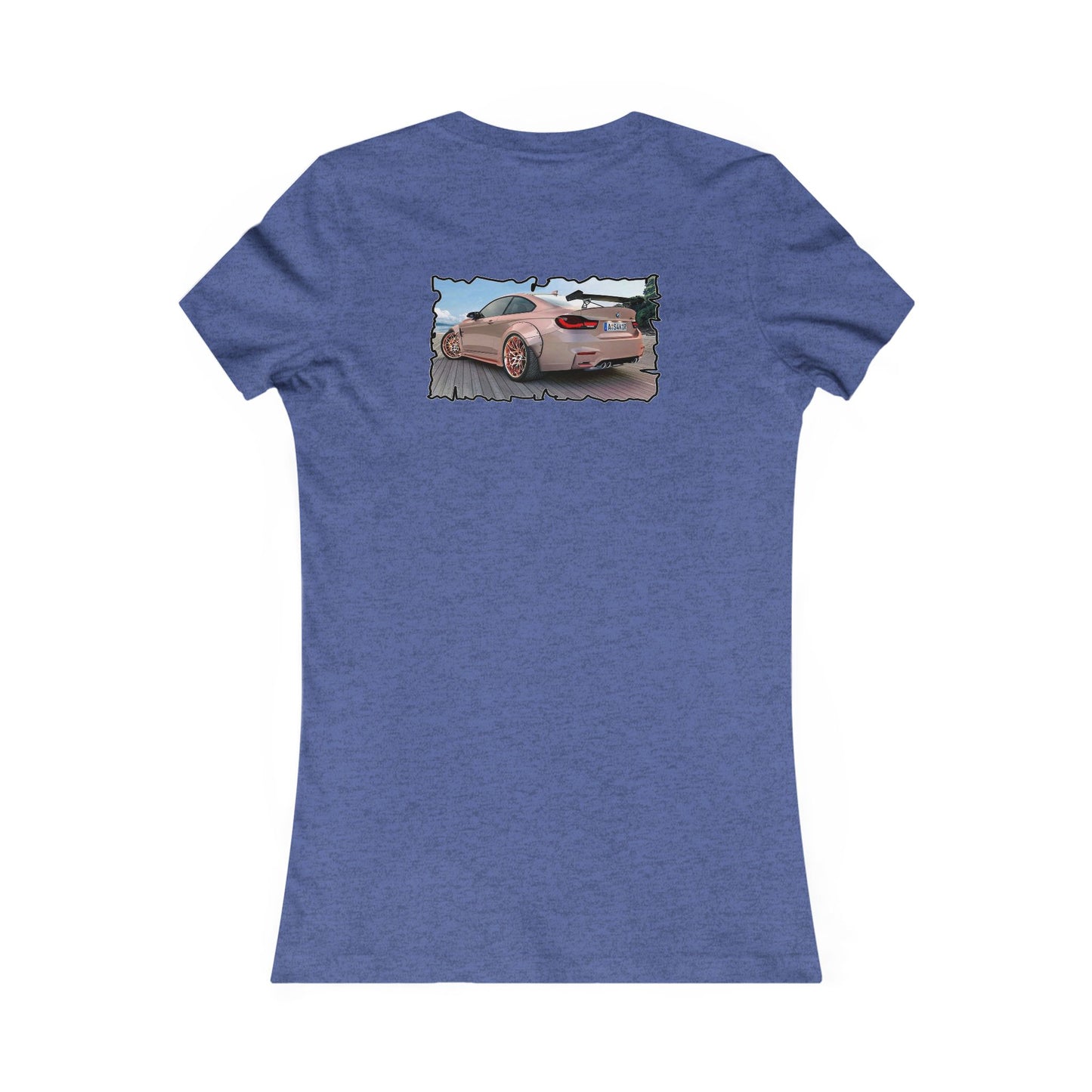 Customized pink BMW M3 (Women - Premium Cotton Tee)