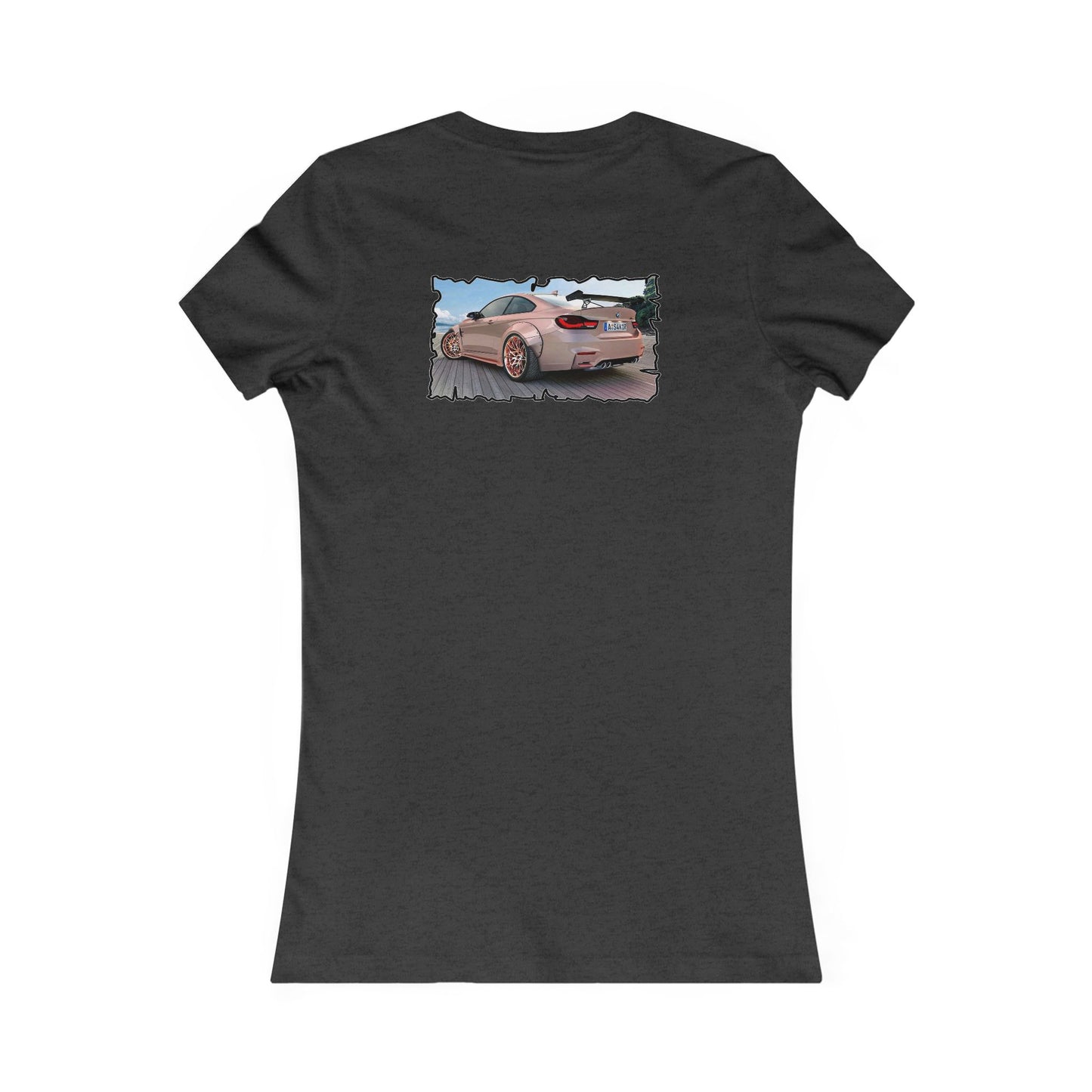 Customized pink BMW M3 (Women - Premium Cotton Tee)