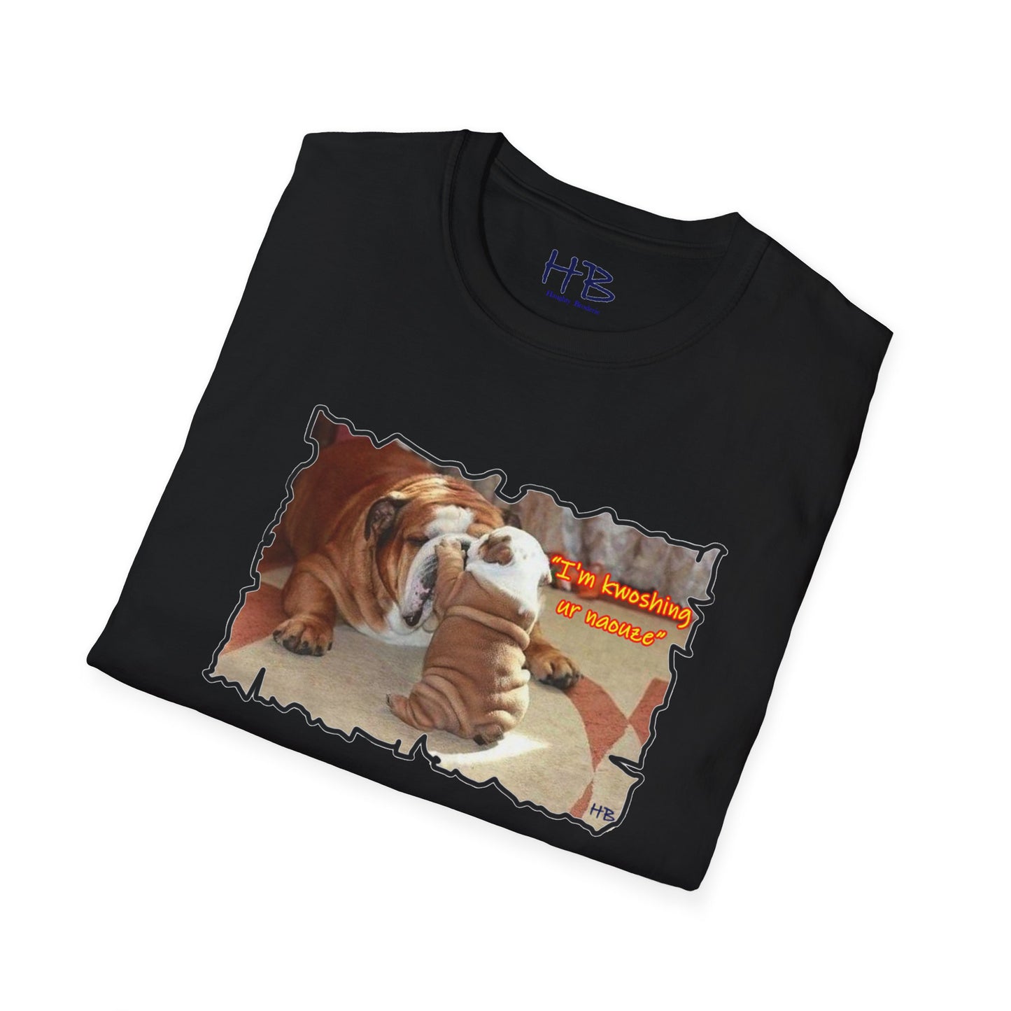 Baby Bull Dog squashing mommy's nose