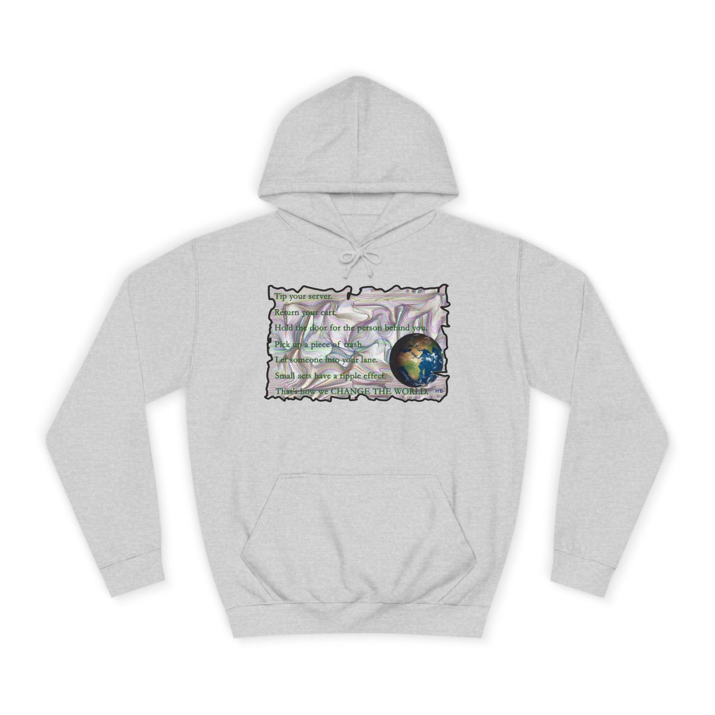 Take Action to Change the World Ripple Effect (Hoodie - Cozy and Durable)