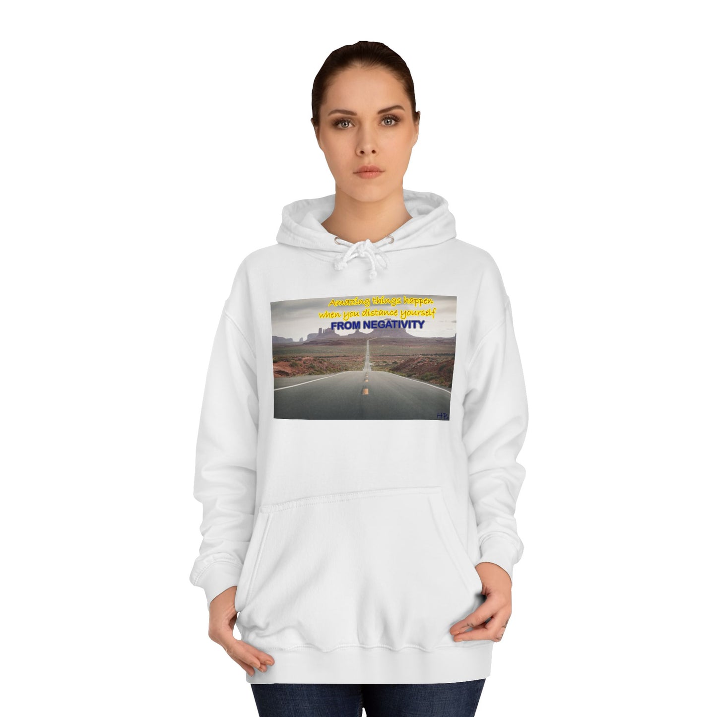 Amazing Things Happen when Distancing from Negativity (Hoodie - Cozy and Durable)