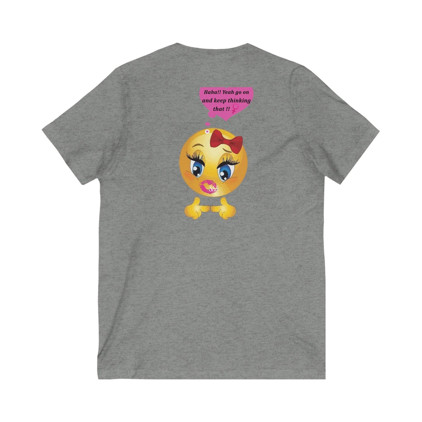 Humorous Restroom Companions Revelations (Unisex Jersey Short Sleeve V-neck - Comfortable Everyday Wear)