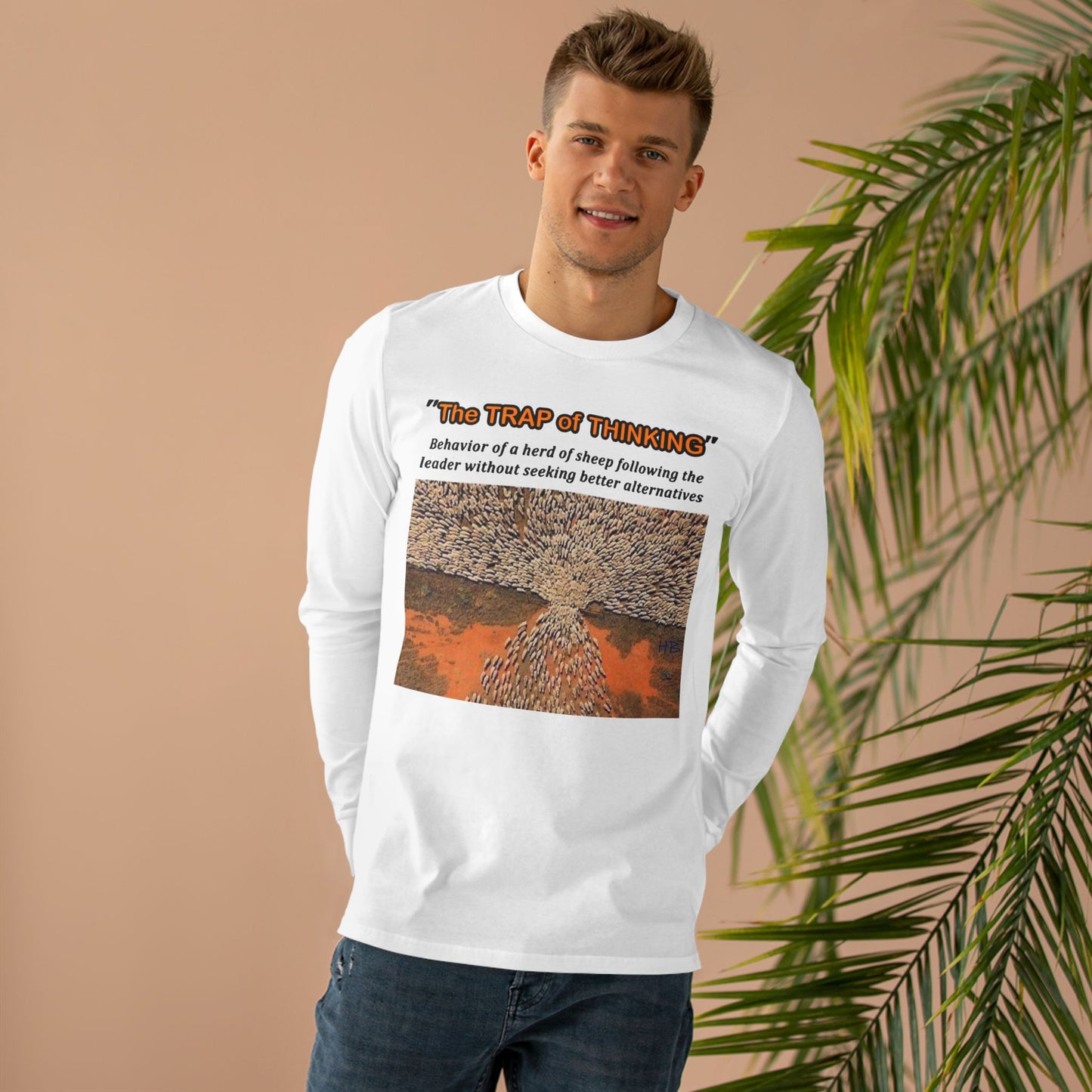 Thought-Provoking Independent Thinker (Men's Base Longsleeve Tee - All-Season Wear)