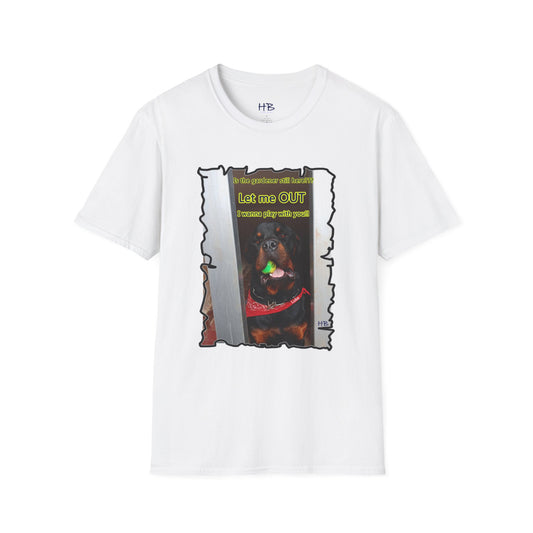 Luke (Male Rottie) with ball begging to play