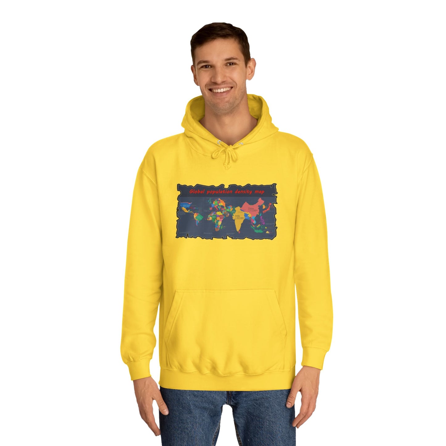 Get Yours Now -- Global density world population (Hoodie - Cozy and Durable)