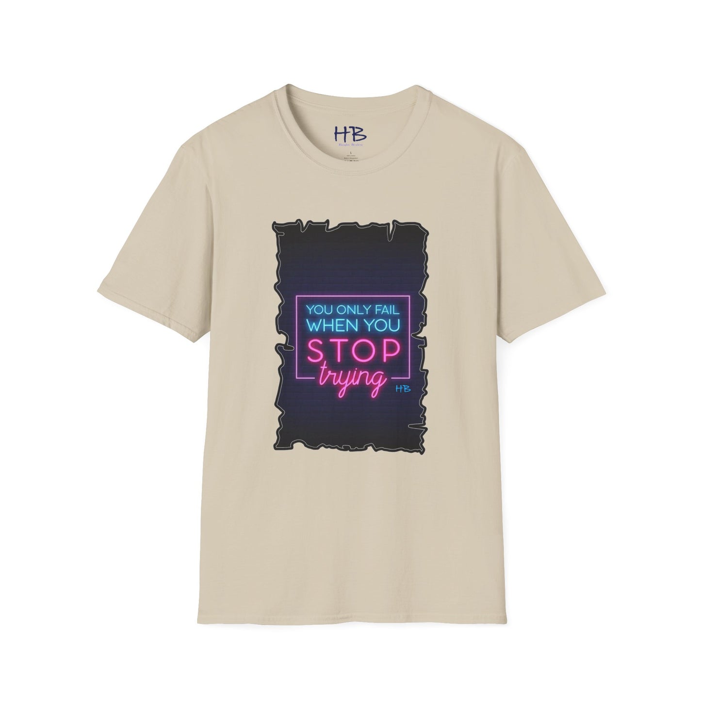 Brick Wall Brilliance with Unyielding Neon Resilience; Inspirational Resilience Revival You only fail when you STOP trying