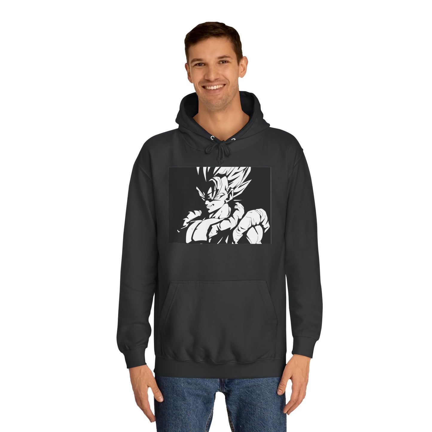 Get Yours Now -- Japanese Superhero anime in black and white (Hoodie - Cozy and Durable)