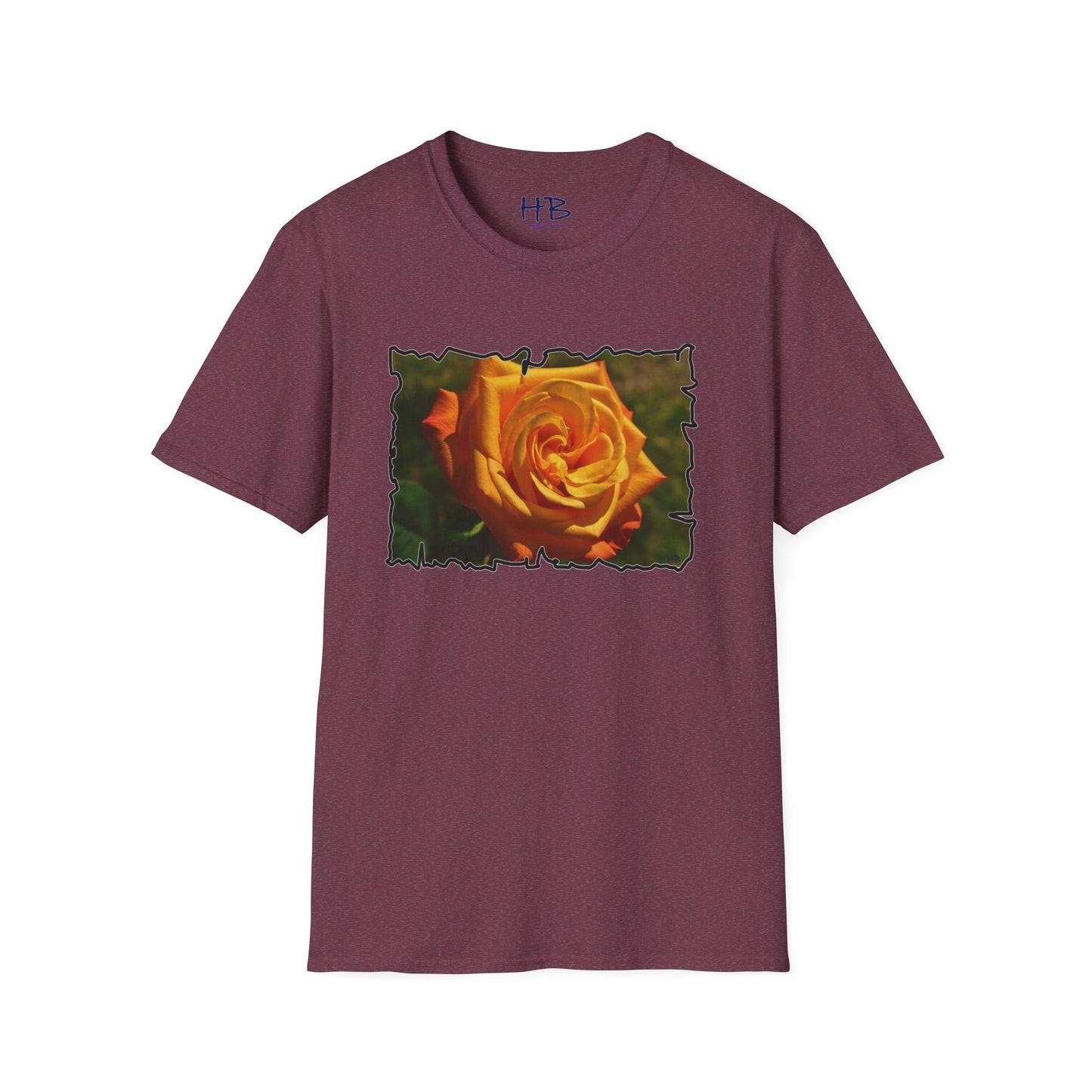 Blossoming Splendor: The Majestic Orange Rose Tee Shirt