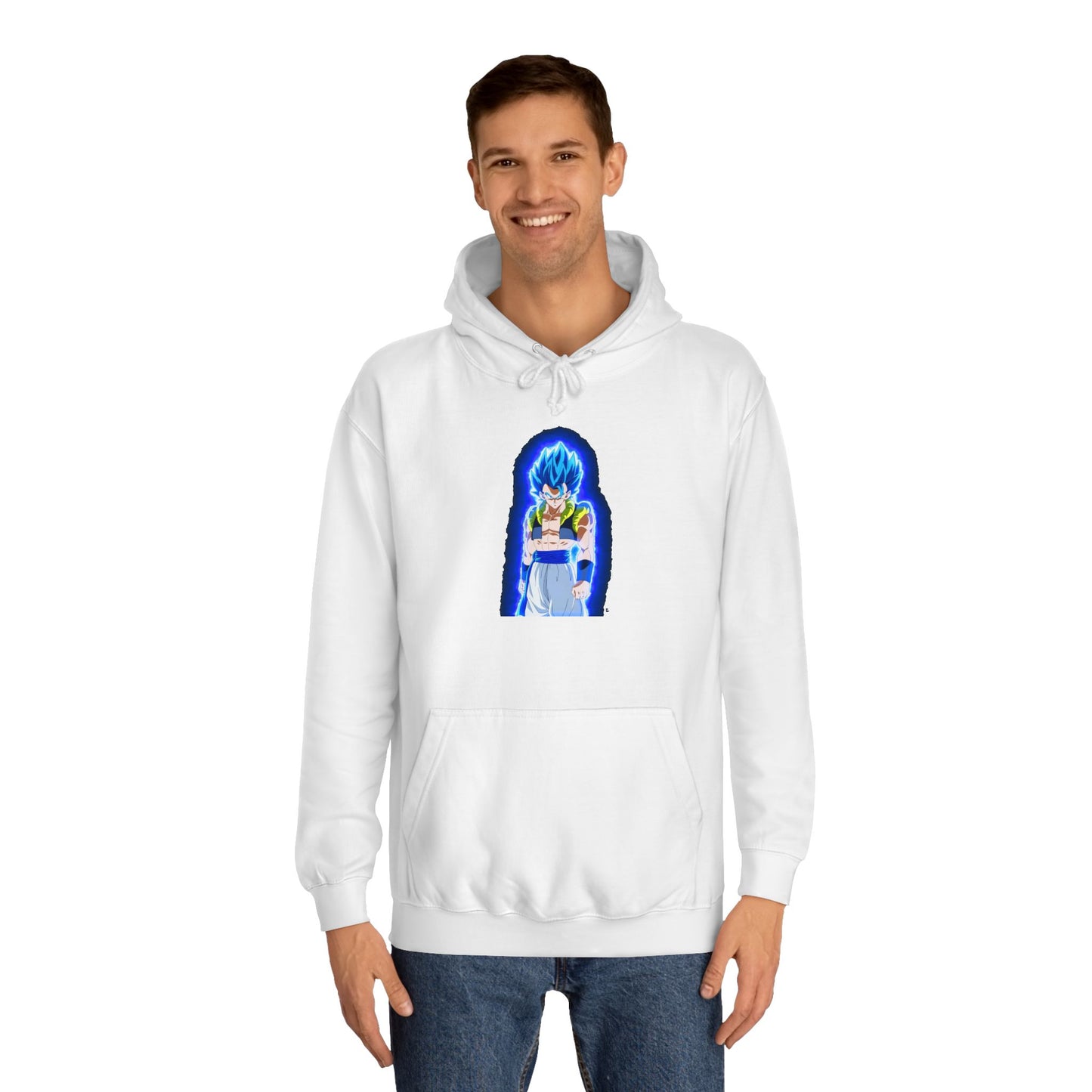 Superhero in Blue in max level (Hoodie - Cozy and Durable)