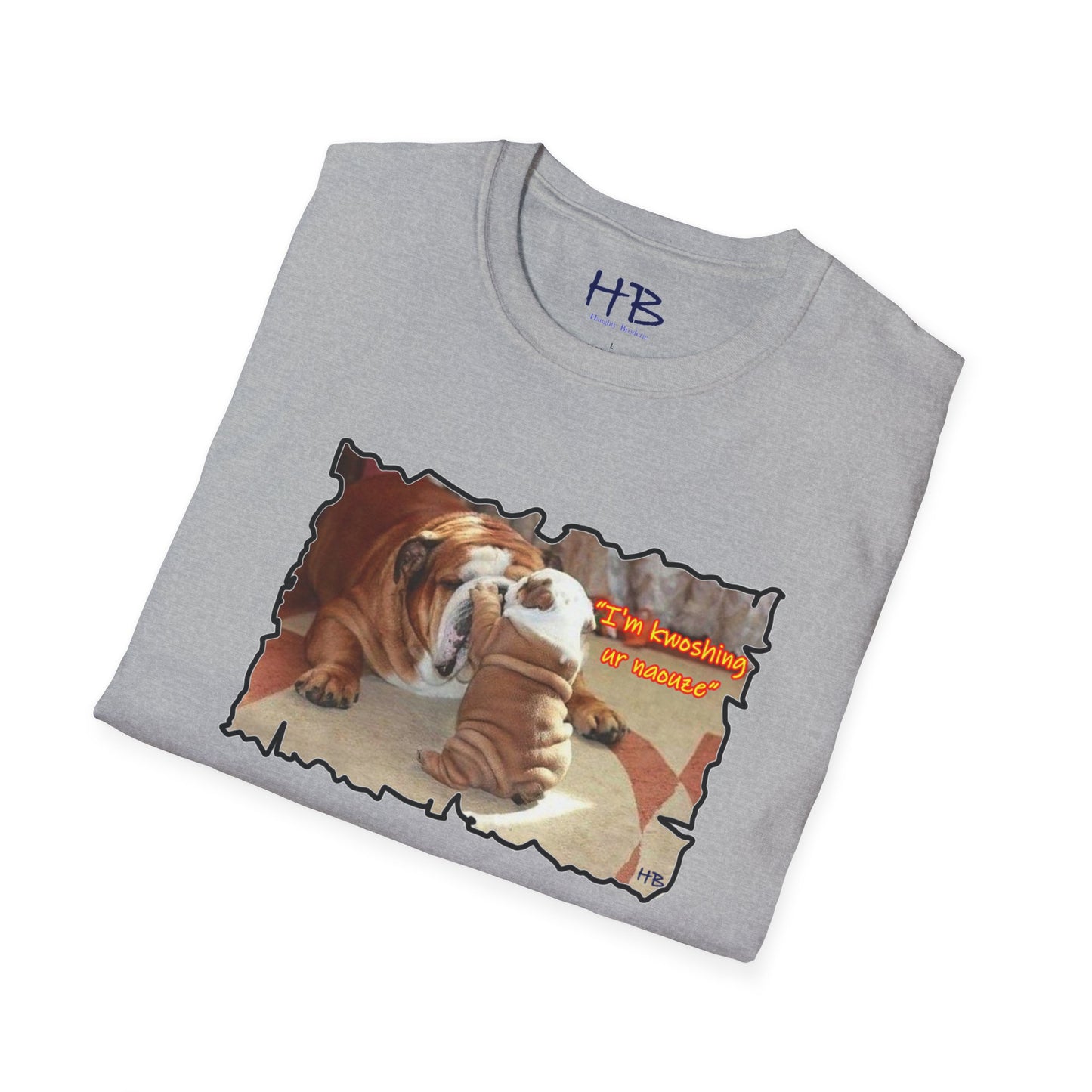 Baby Bull Dog squashing mommy's nose