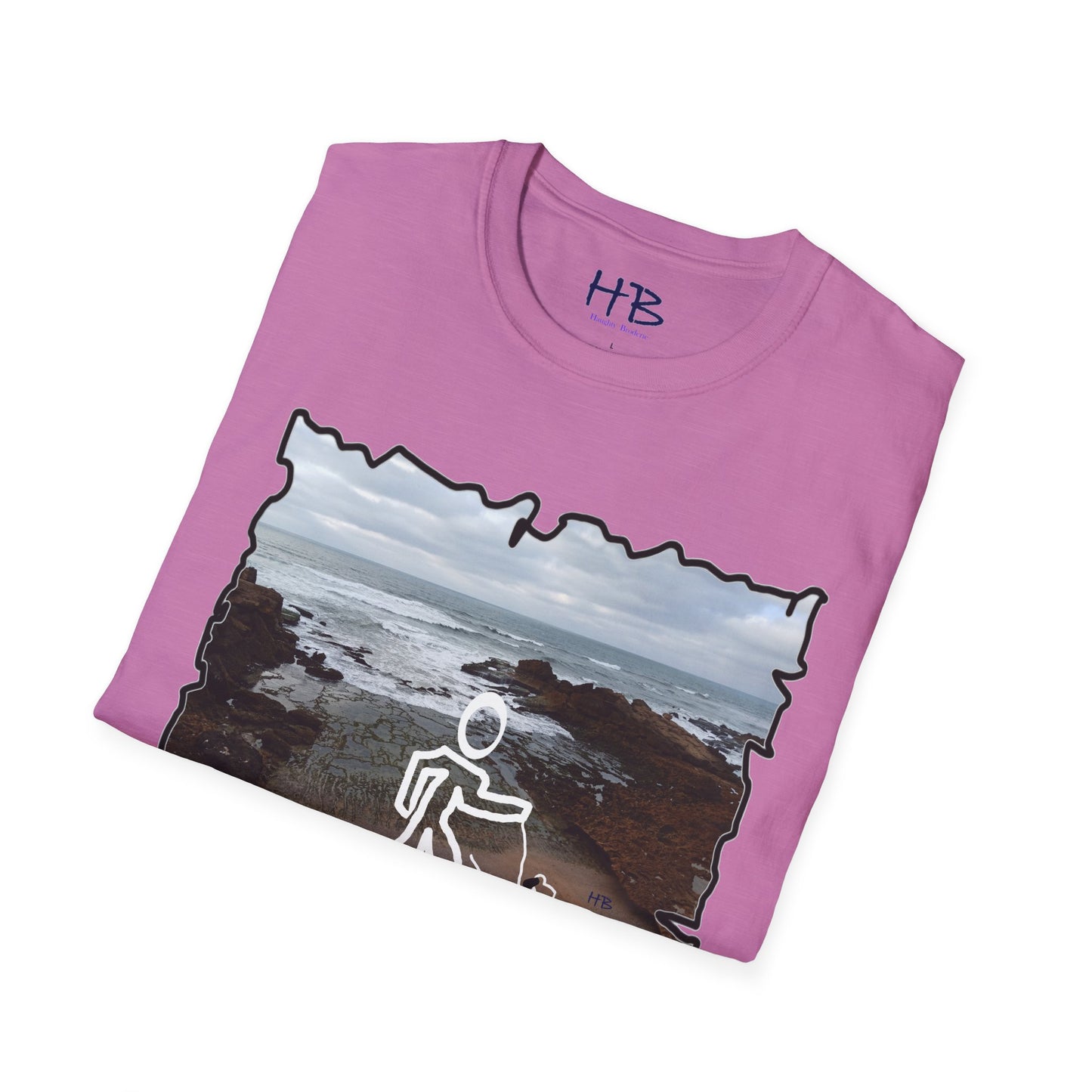 Rocky Shoreline Peaceful Oceanic; Harmony with Nature Garb Furry Friend Companion