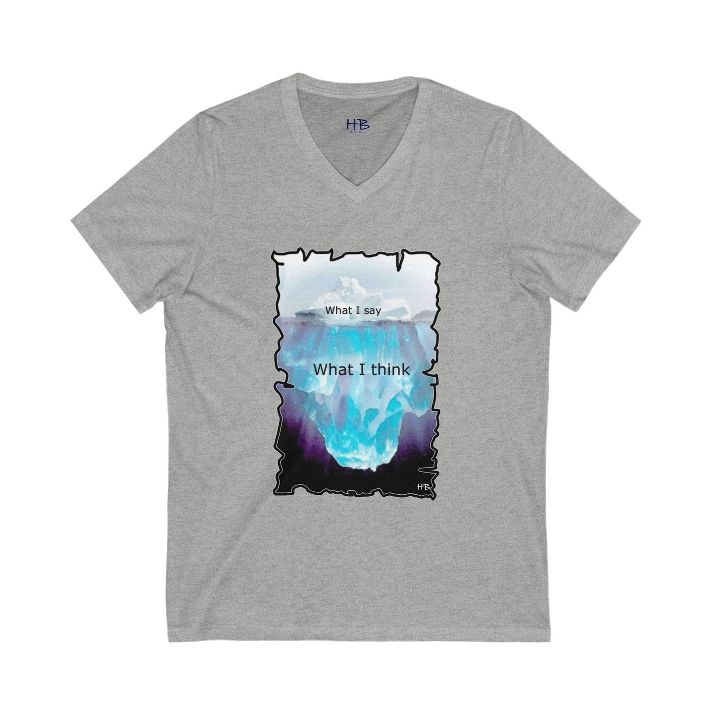 Below the Surface Veiled Verbalization (Unisex Jersey Short Sleeve V-neck - Comfortable Everyday Wear)