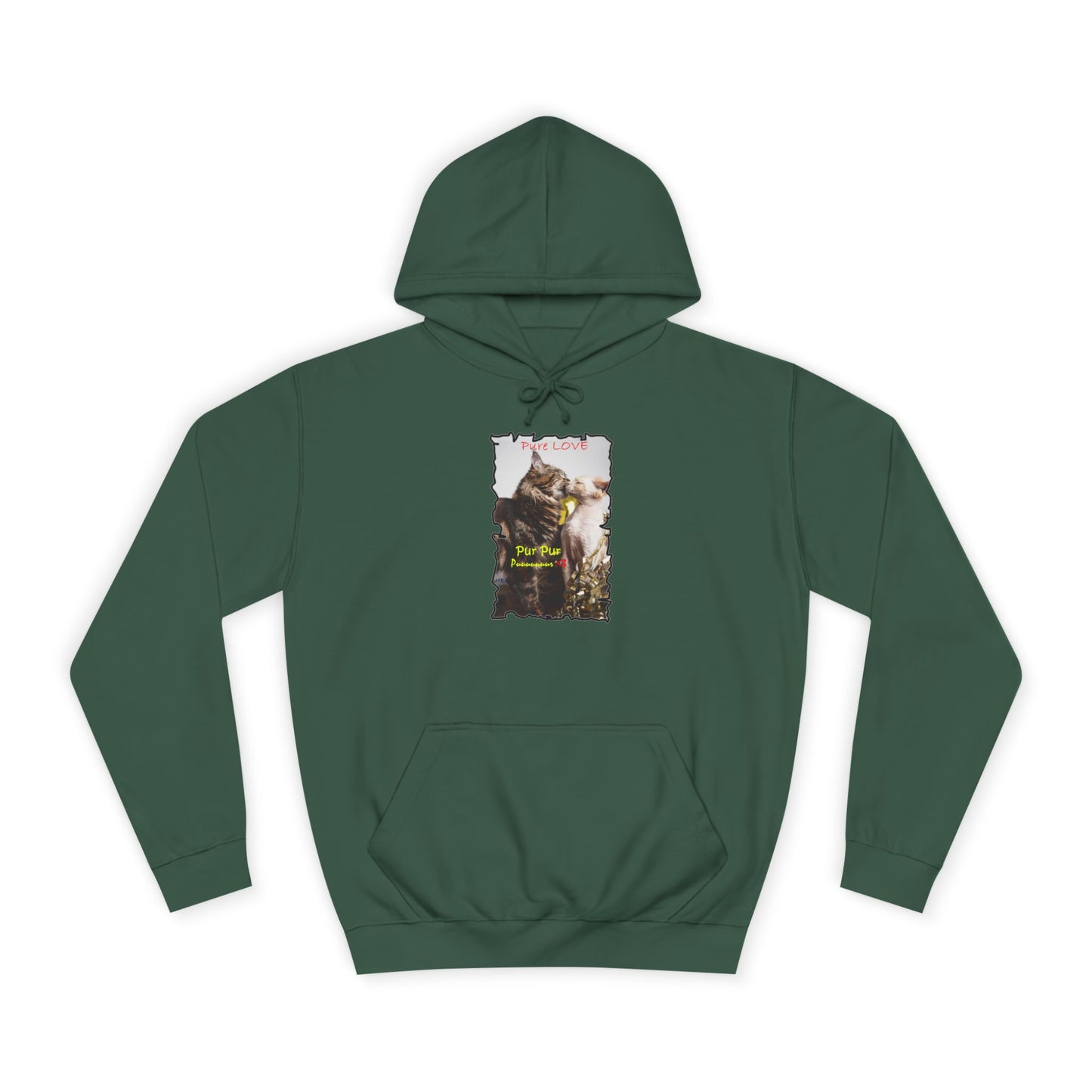 Get Yours Now -- Pure LOVE Cats kissing (Hoodie - Cozy and Durable)