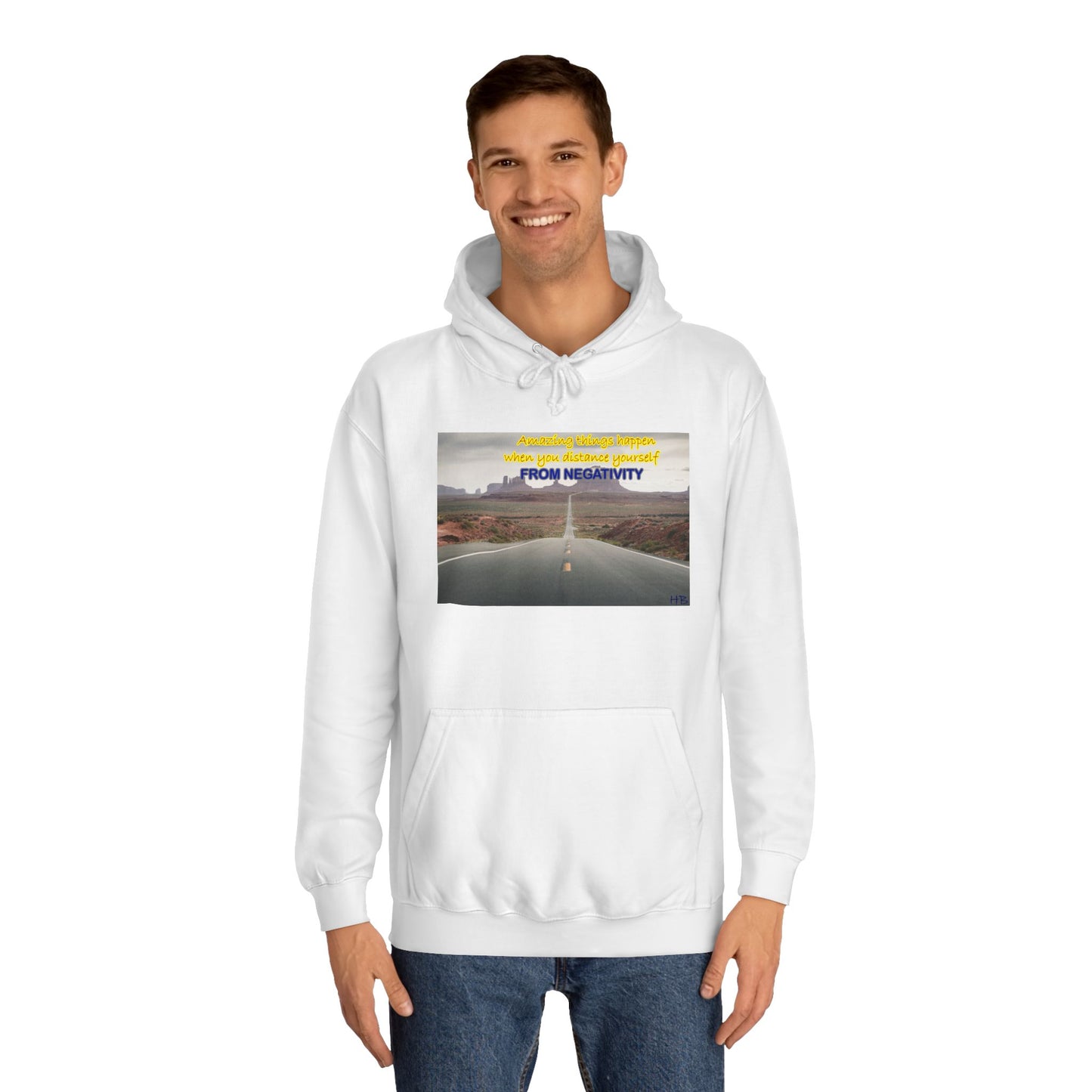 Amazing Things Happen when Distancing from Negativity (Hoodie - Cozy and Durable)