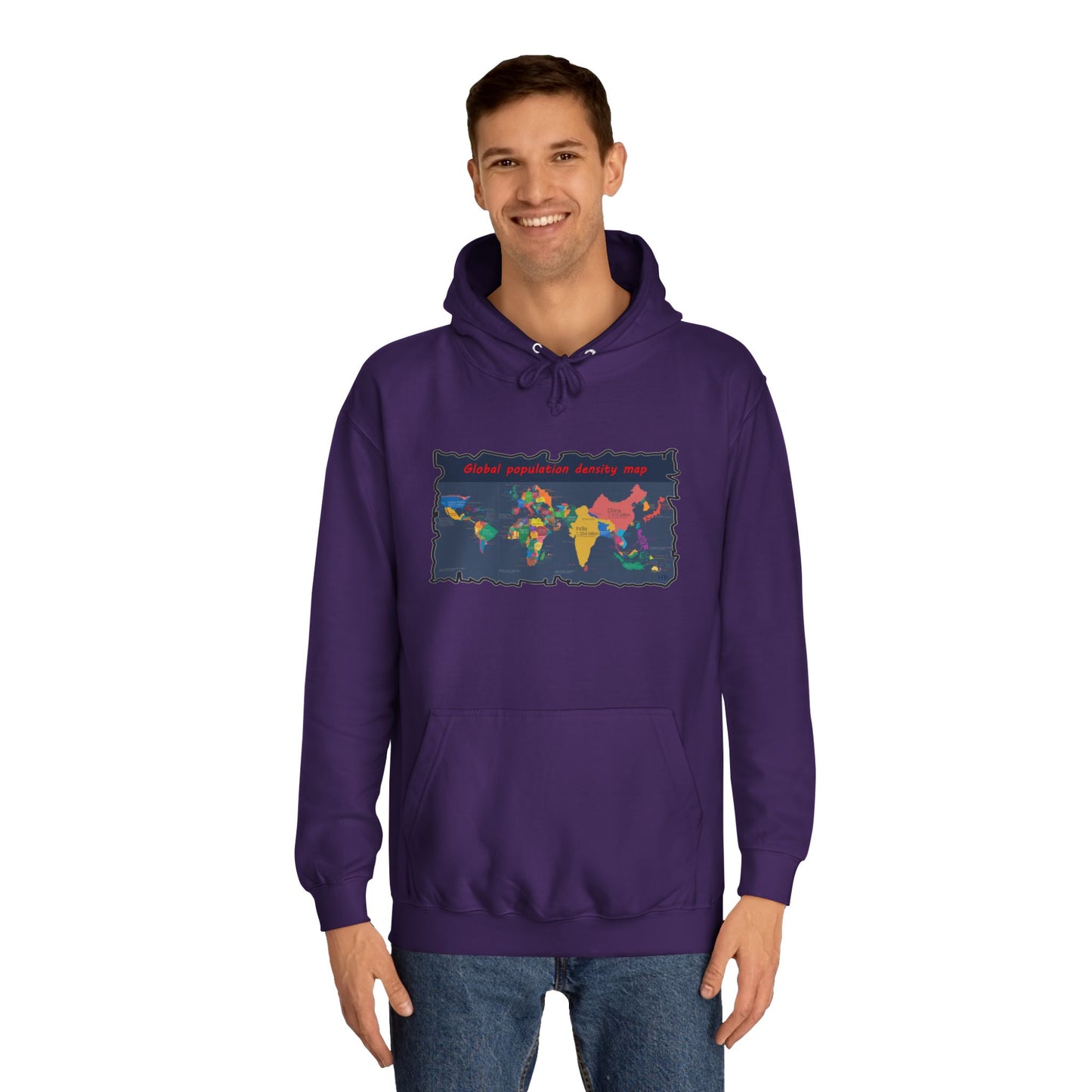 Get Yours Now -- Global density world population (Hoodie - Cozy and Durable)