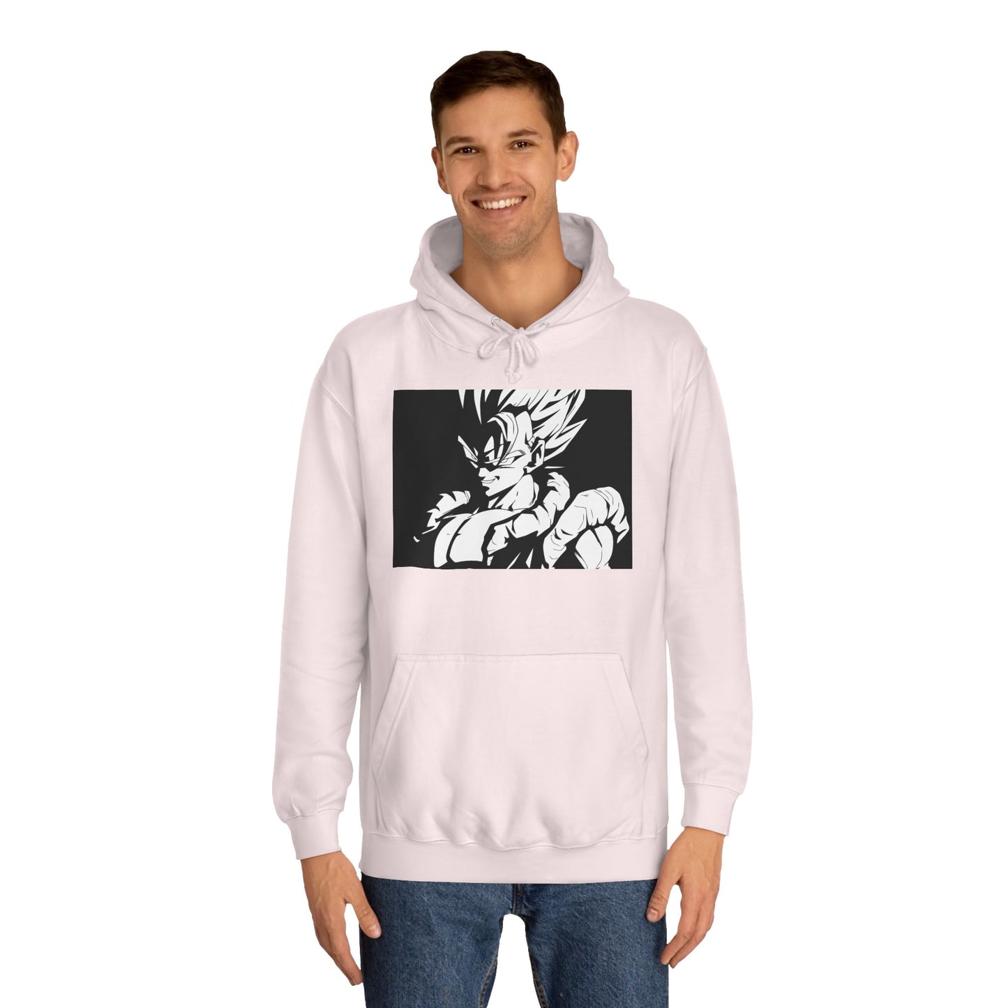 Get Yours Now -- Japanese Superhero anime in black and white (Hoodie - Cozy and Durable)