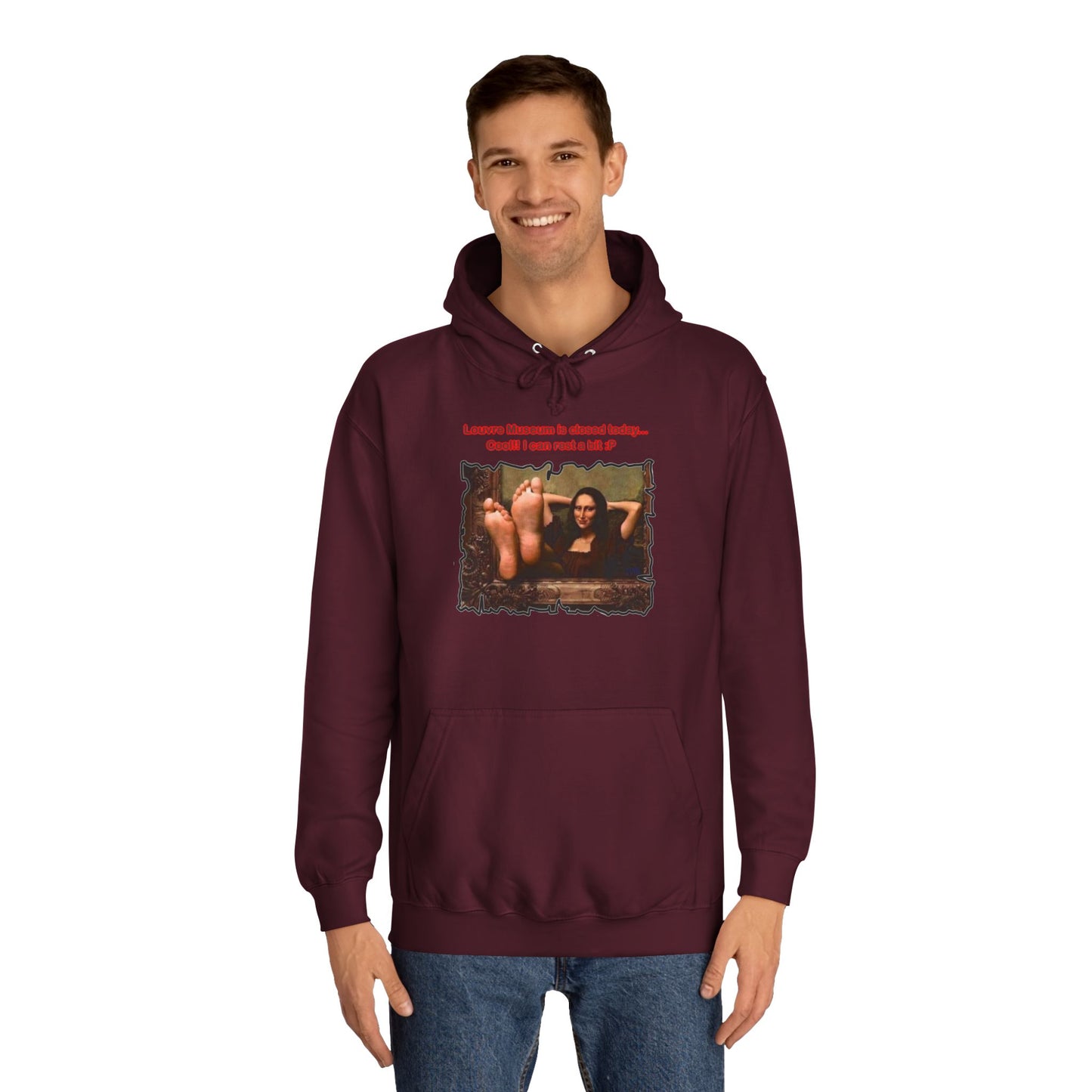 Get Yours Now -- Mischievous Playful Mona Lisa (Hoodie - Cozy and Durable)
