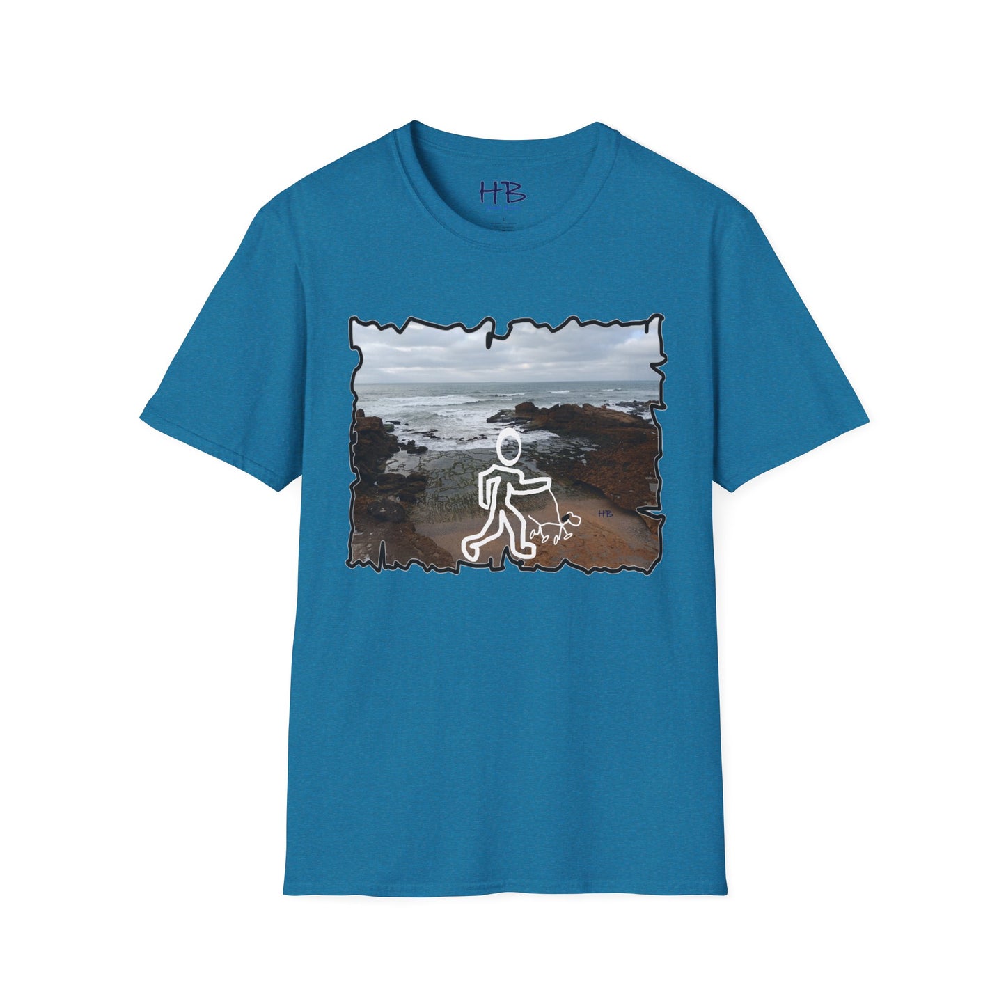 Rocky Shoreline Peaceful Oceanic; Harmony with Nature Garb Furry Friend Companion