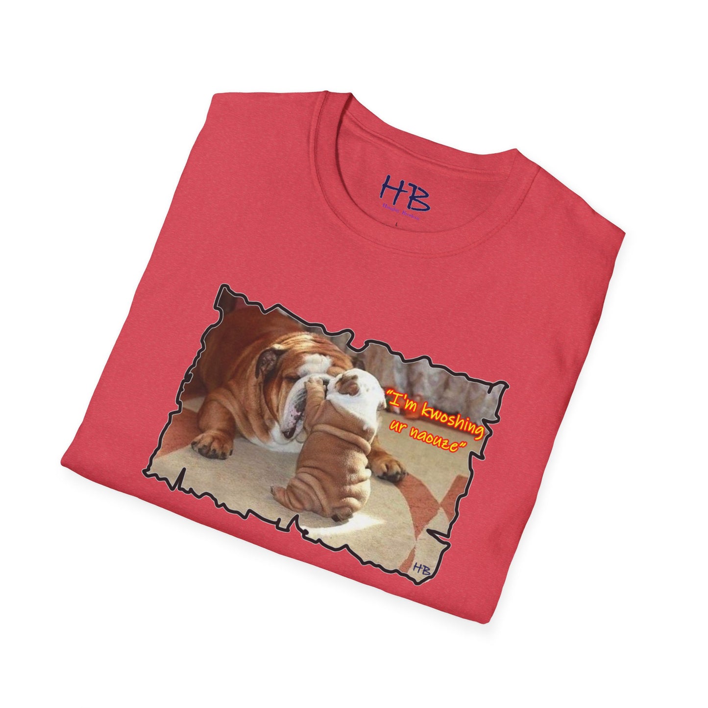 Baby Bull Dog squashing mommy's nose