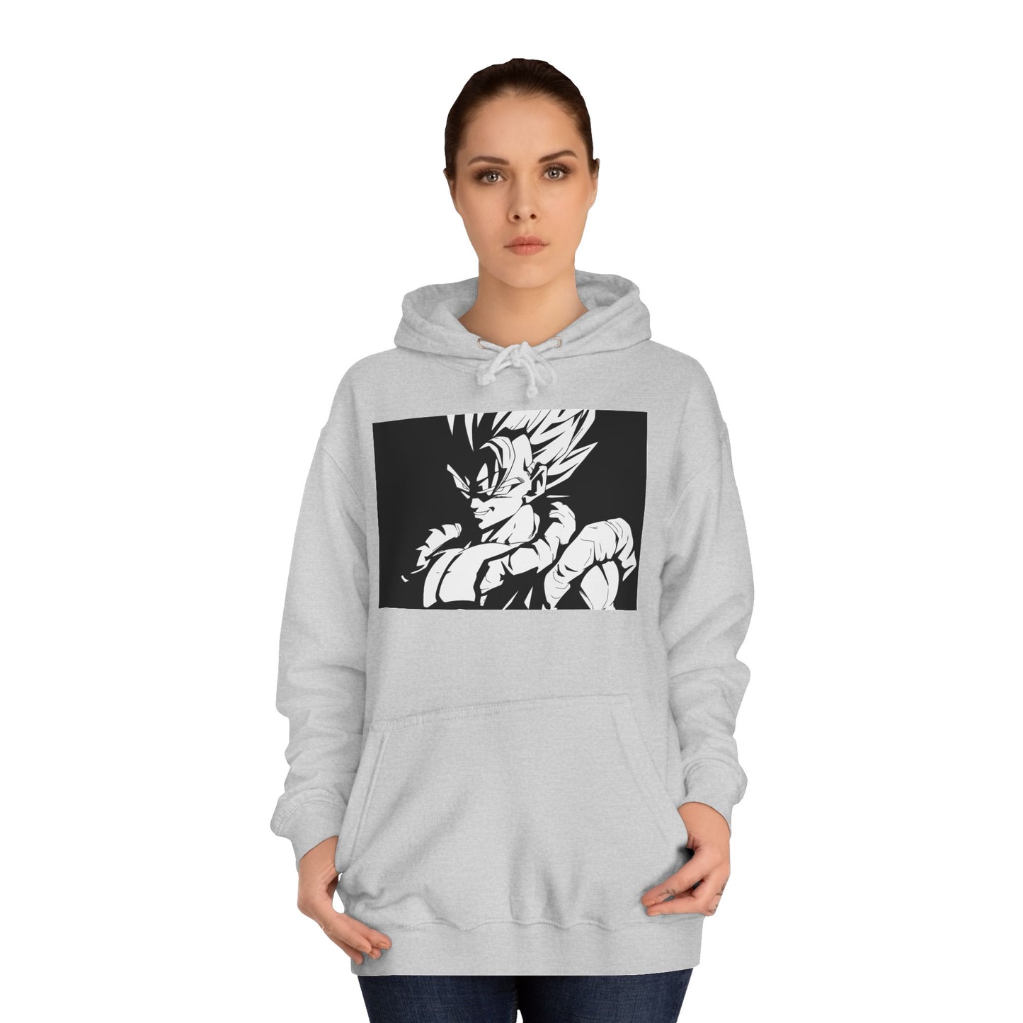Get Yours Now -- Japanese Superhero anime in black and white (Hoodie - Cozy and Durable)