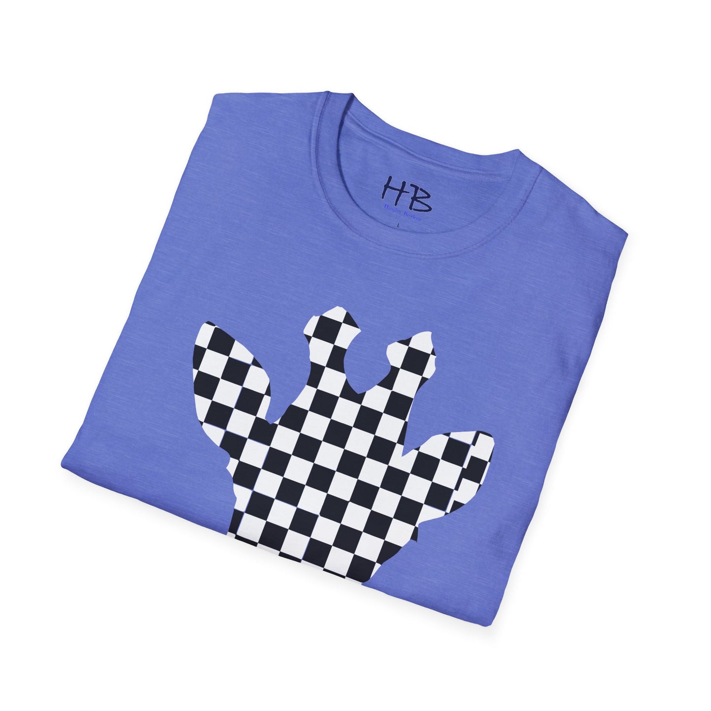 Graceful Heights: The Refined Checkered Giraffe Garment