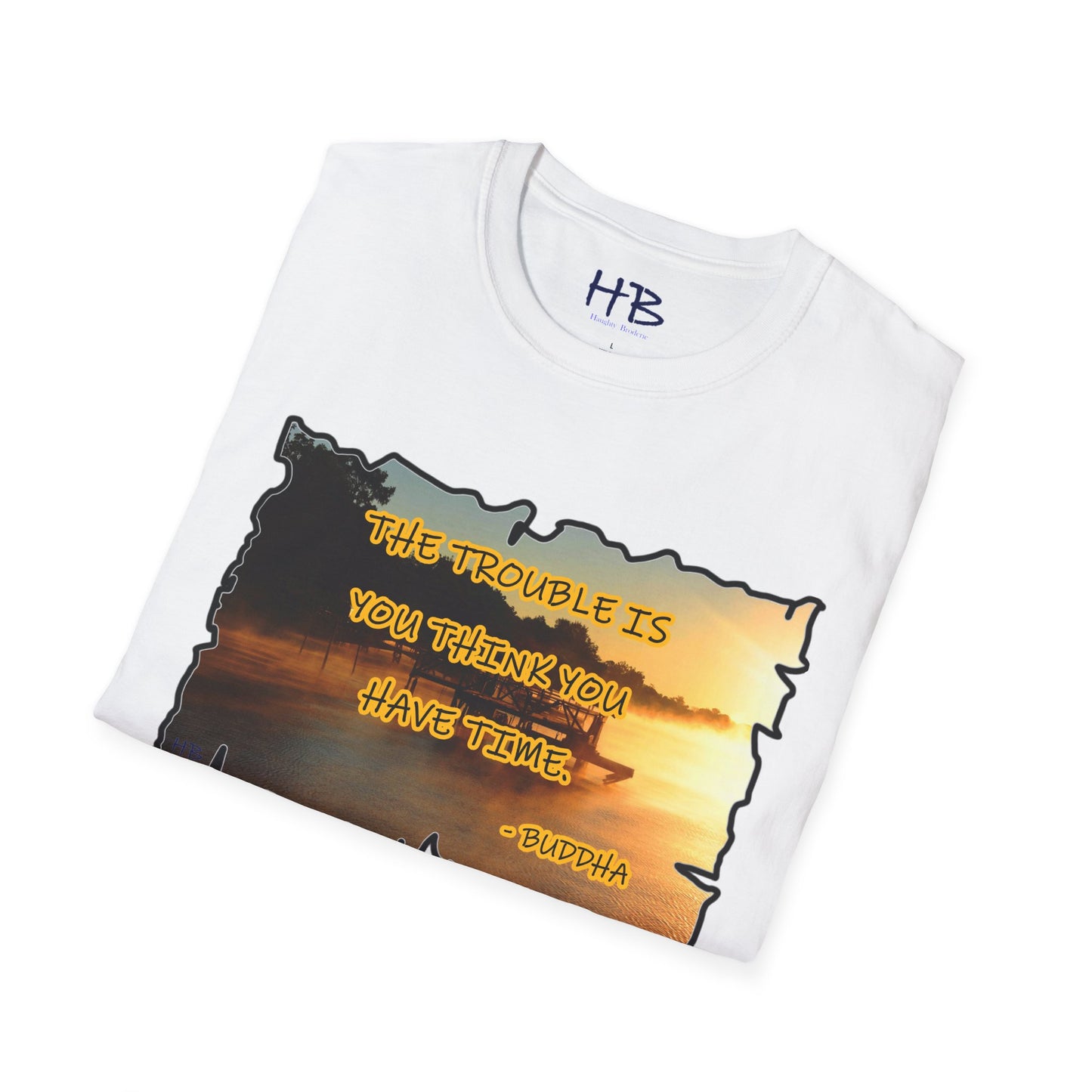 Buddha's Timeless Horizon Harmony; Philosophical Mirage Ethereal Lake Sunset Discourse 4