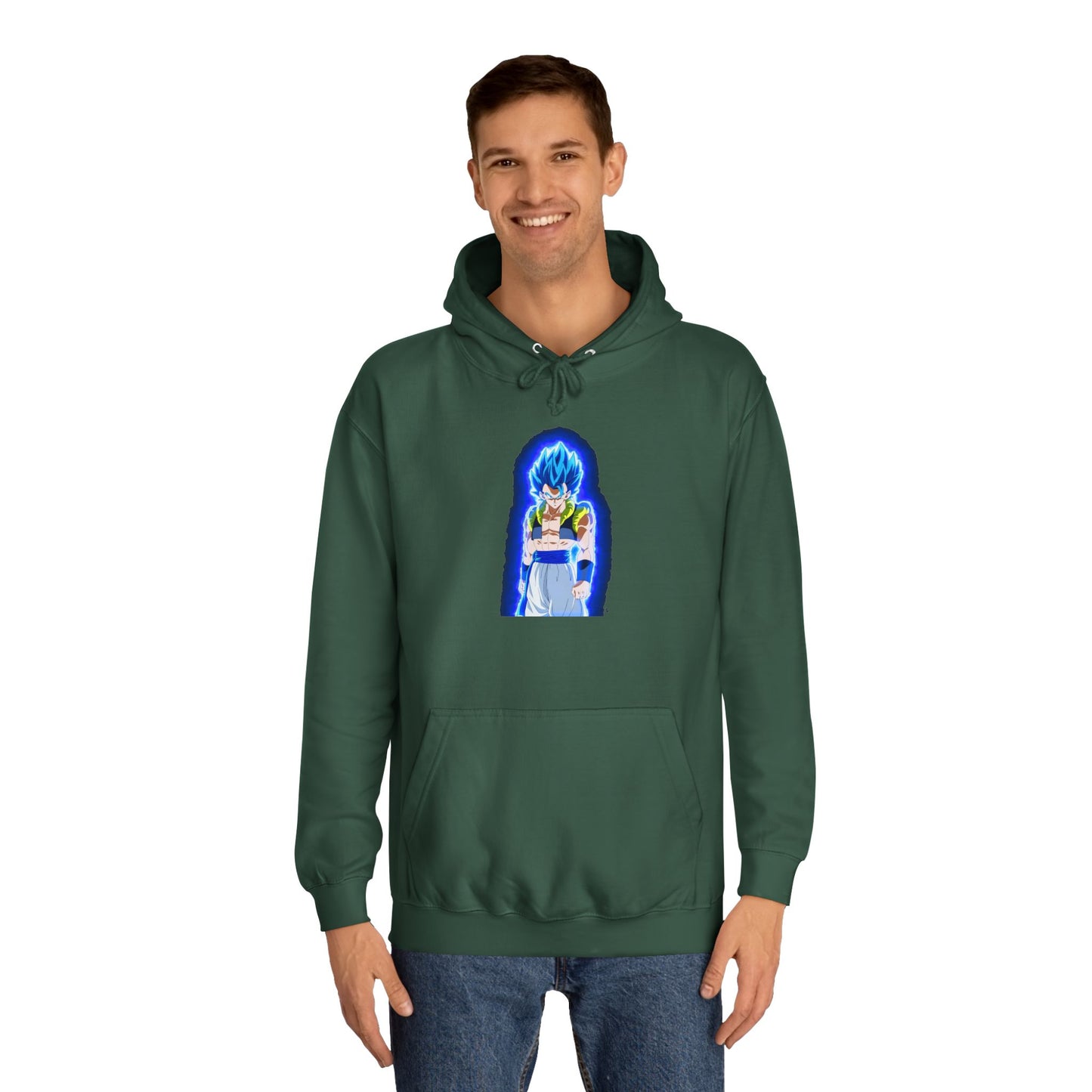 Superhero in Blue in max level (Hoodie - Cozy and Durable)