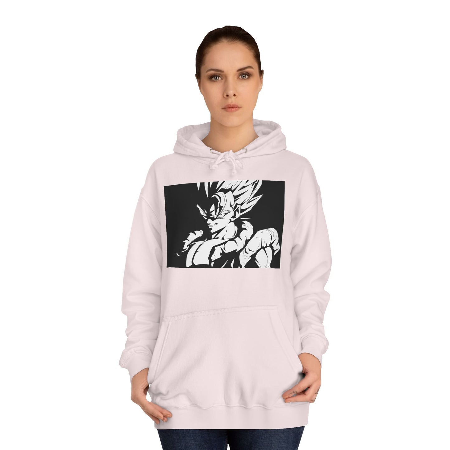 Get Yours Now -- Japanese Superhero anime in black and white (Hoodie - Cozy and Durable)