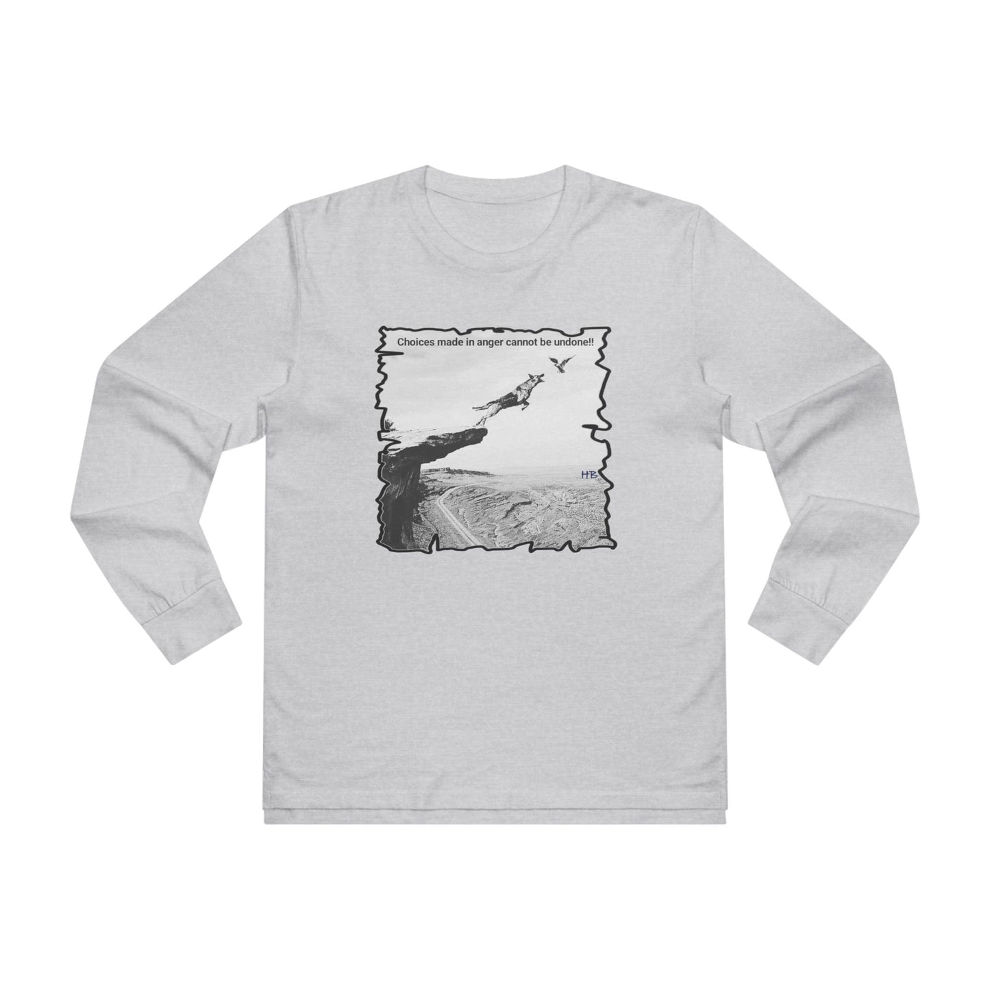 UnWise Woof Cliffhanger Choice Anger's Edge  (Men's Base Longsleeve Tee - All-Season Wear)
