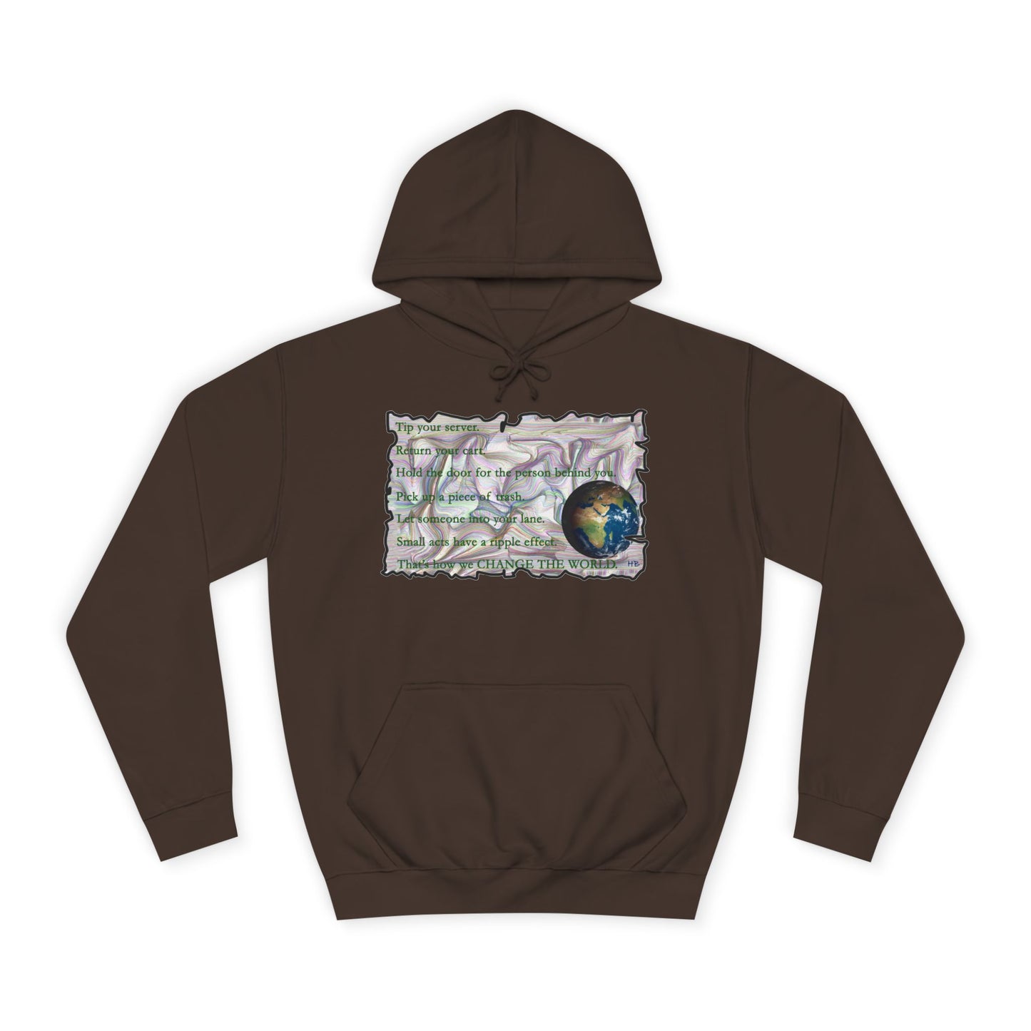 Take Action to Change the World Ripple Effect (Hoodie - Cozy and Durable)